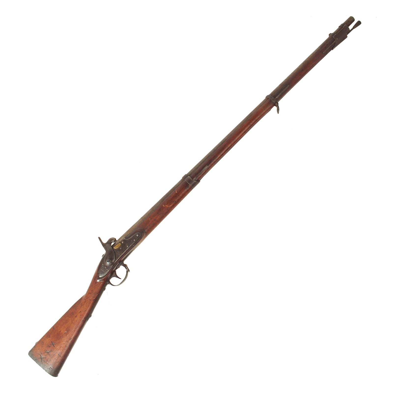 Buy Original U.S. Springfield Model 1822 Percussion Converted Musket by Harpers Ferry Armory in "As Found" Condition - Dated 1828 | Original Firearms Antique For Sale