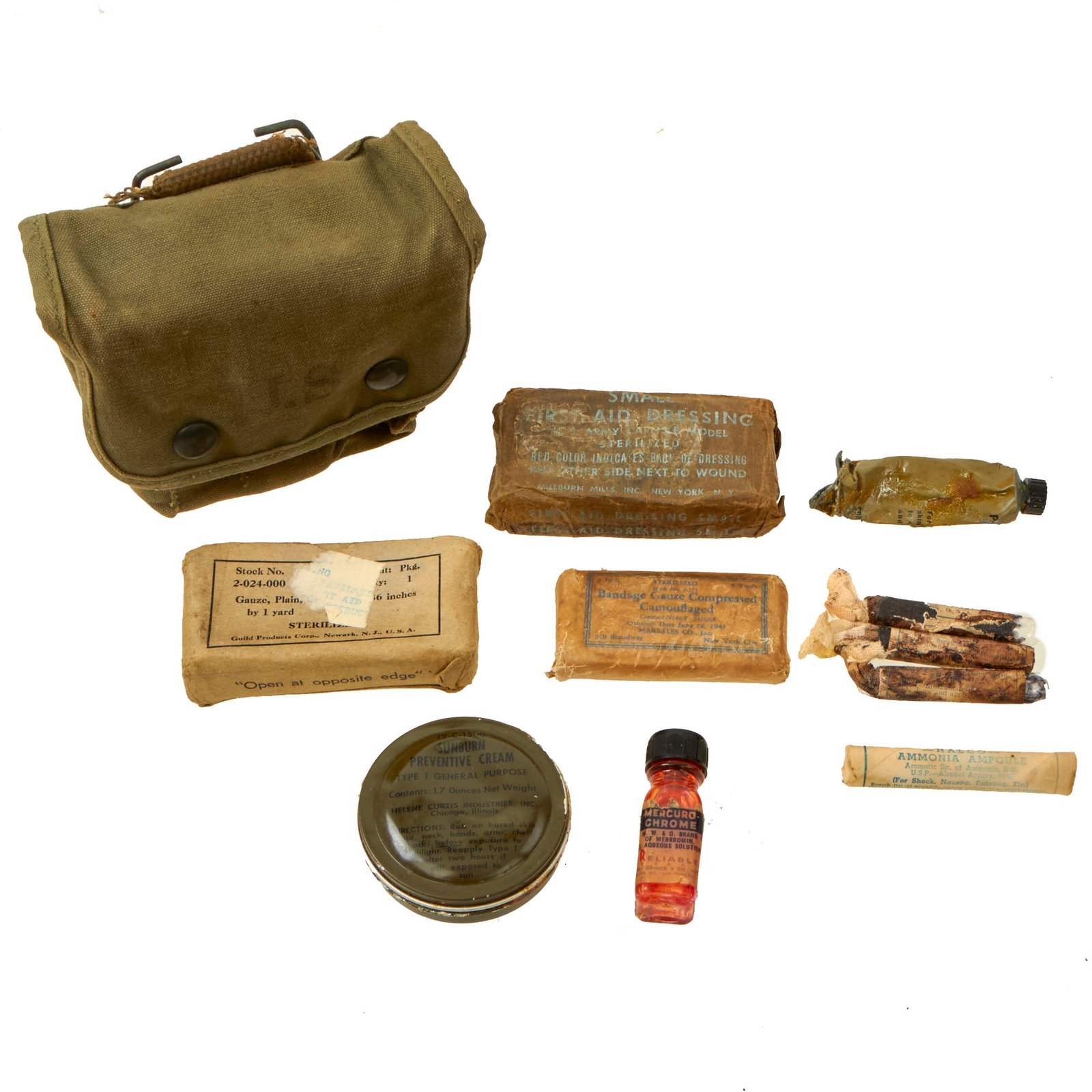 Buy Original U.S. WWII M2 Jungle Medical Aid Kit - Dated 1945 | Original Firearms Antique For Sale