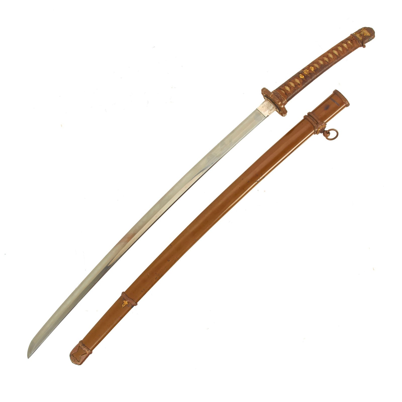 Buy Original WWII Japanese Type 94 Shin-Gunto Katana with Excellent 17th Century Blade by SHODAI MASAHIRO (1st Gen) with Scabbard | Original Firearms Antique For Sale