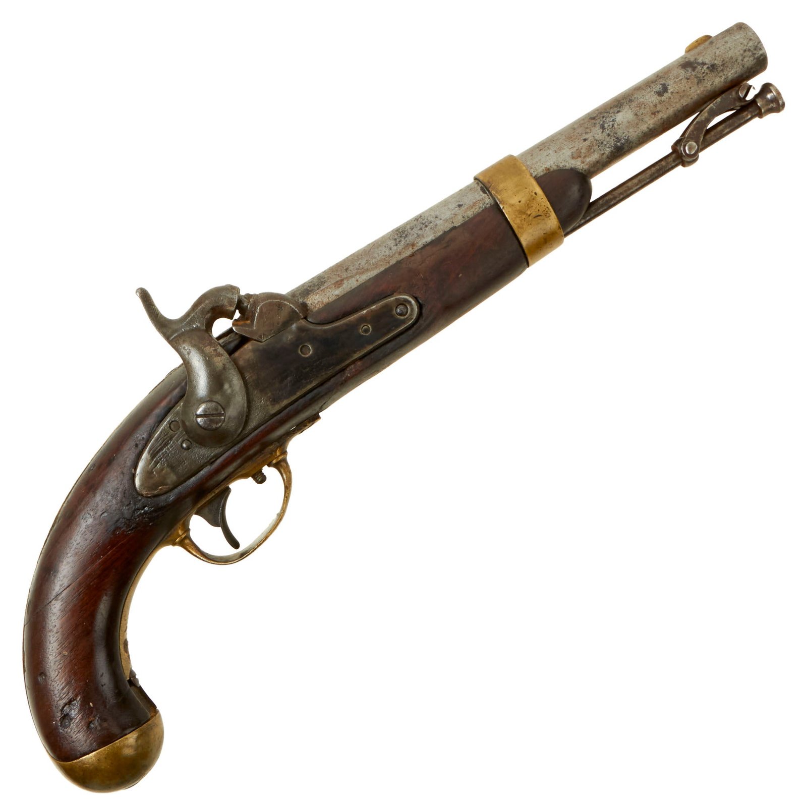 Buy Original U.S. Civil War Era M-1842 Percussion Cavalry Pistol by H. Aston & Co. - dated 1852 | Original Firearms Antique For Sale