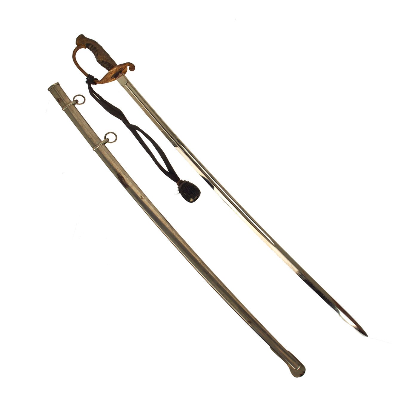 Buy Original WWII Era Imperial Japanese Army Type 19 Kyu-Gunto Parade Sword by SUYA with Scabbard & Sword Knot | Original Firearms Antique For Sale