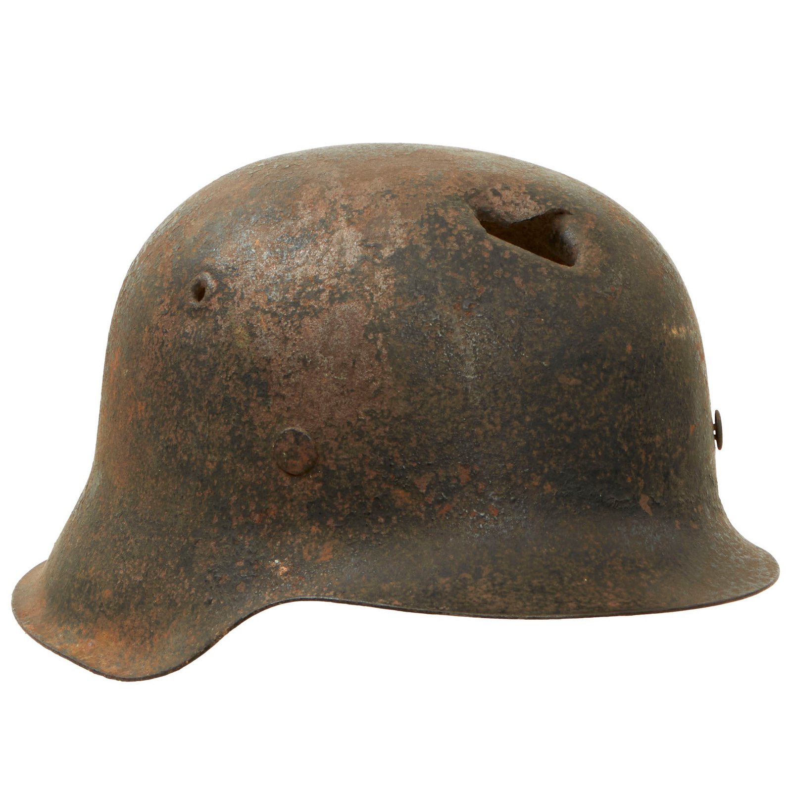 Buy Original German WWII M42 Wehrmacht KIA Shot Damaged No Decal Helmet with Liner Band -  stamped ckl | Original Firearms Antique For Sale