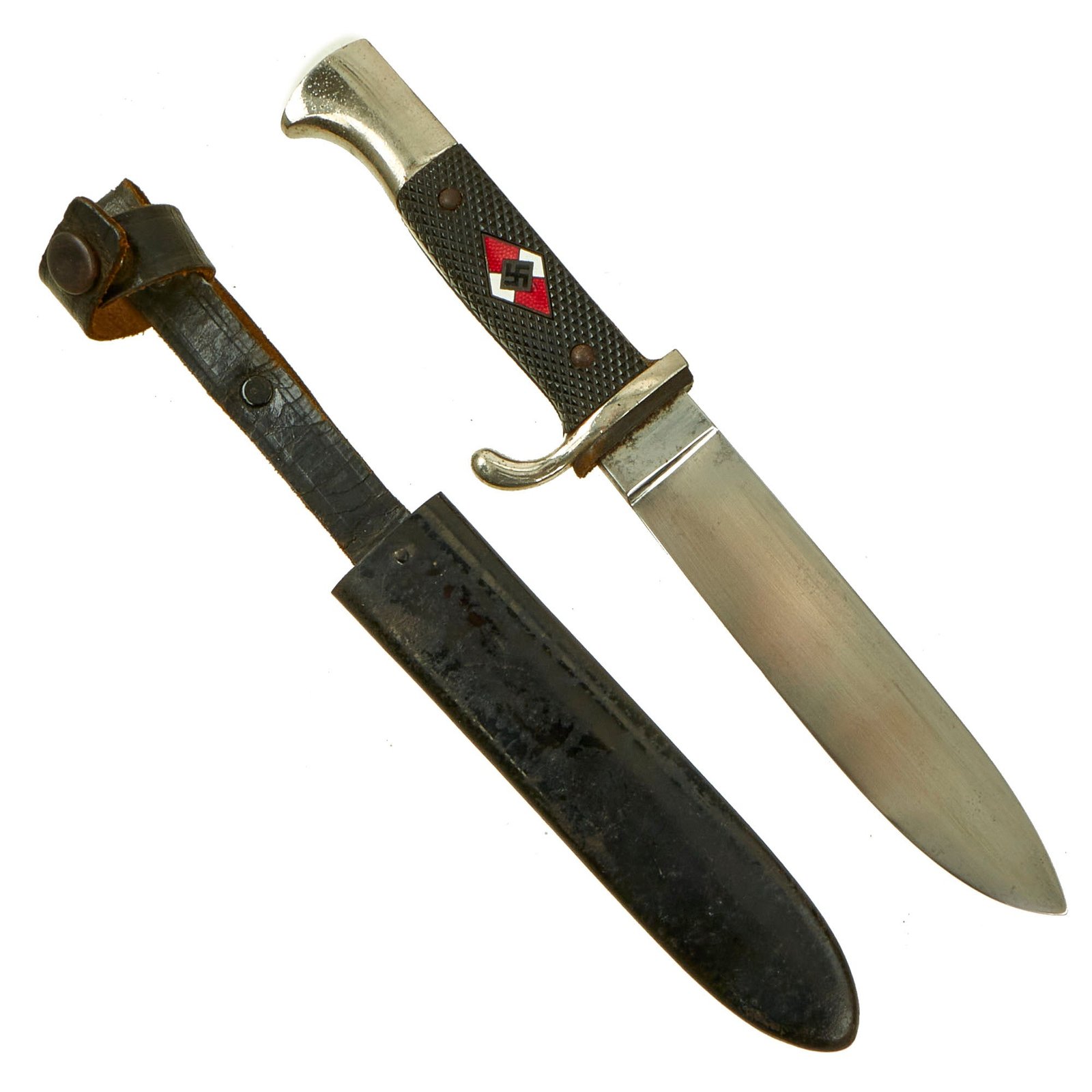 Buy Original German WWII Transitional HJ Knife by Carl Eickhorn of Solingen with Scabbard - RZM M7/66 | Original Firearms Antique For Sale
