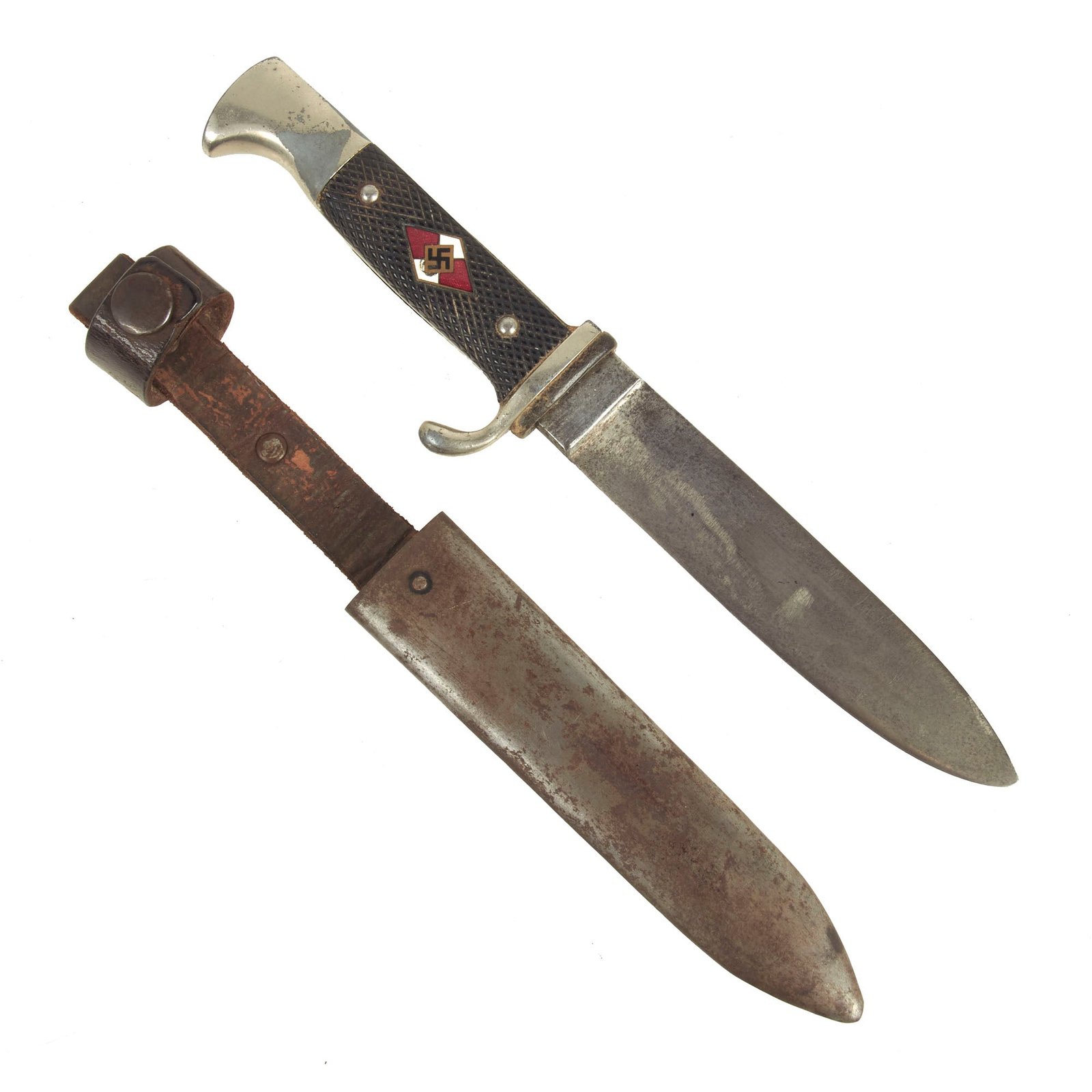Buy Original German WWII Transitional HJ Knife by Carl Eickhorn of Solingen dated 1939 with Scabbard - RZM M7/66 | Original Firearms Antique For Sale