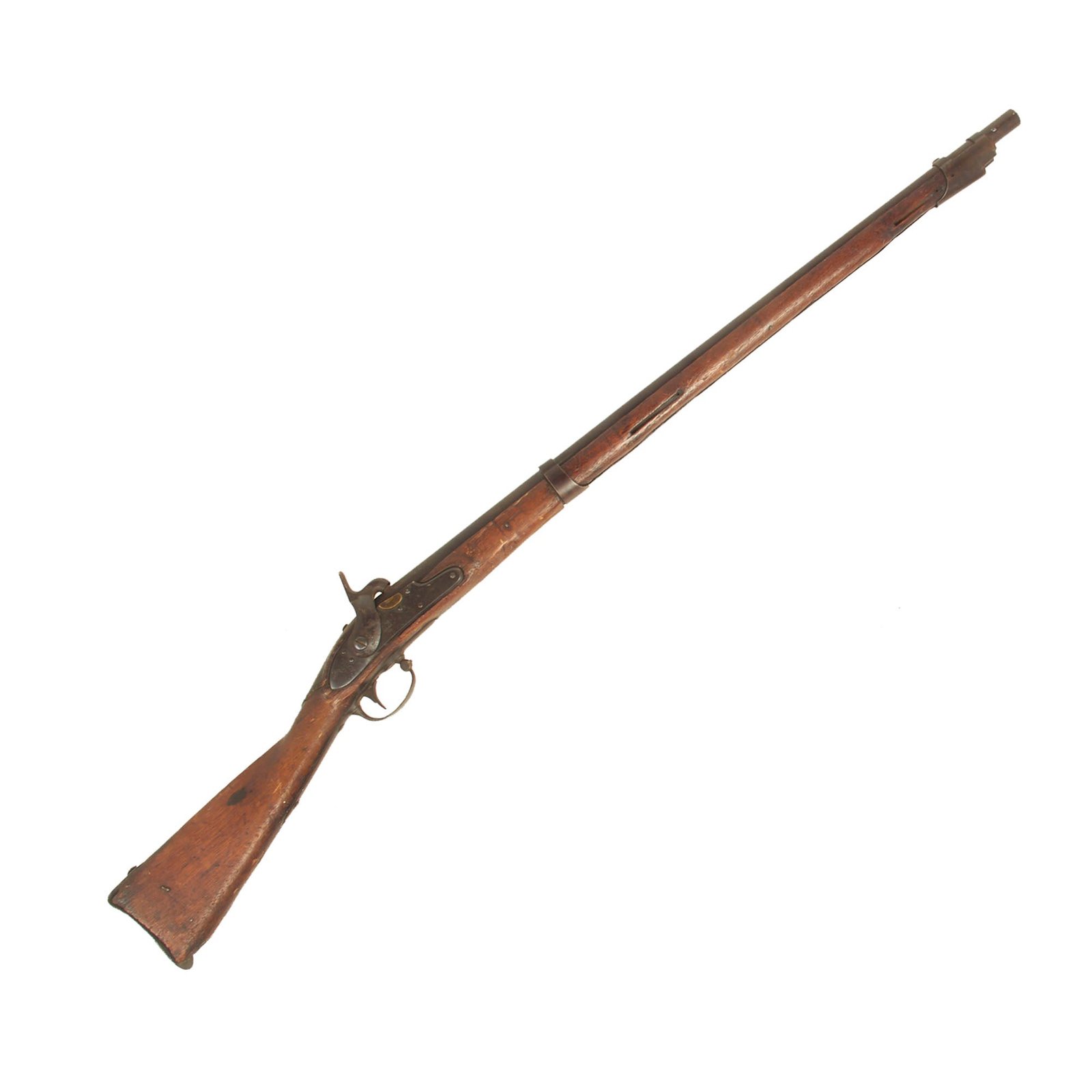 Buy Original U.S. Civil War Era M1835 Harpers Ferry Cut-down Percussion Converted Musket in Grade 2 "As Found" Condition - dated 1836 | Original Firearms Antique For Sale