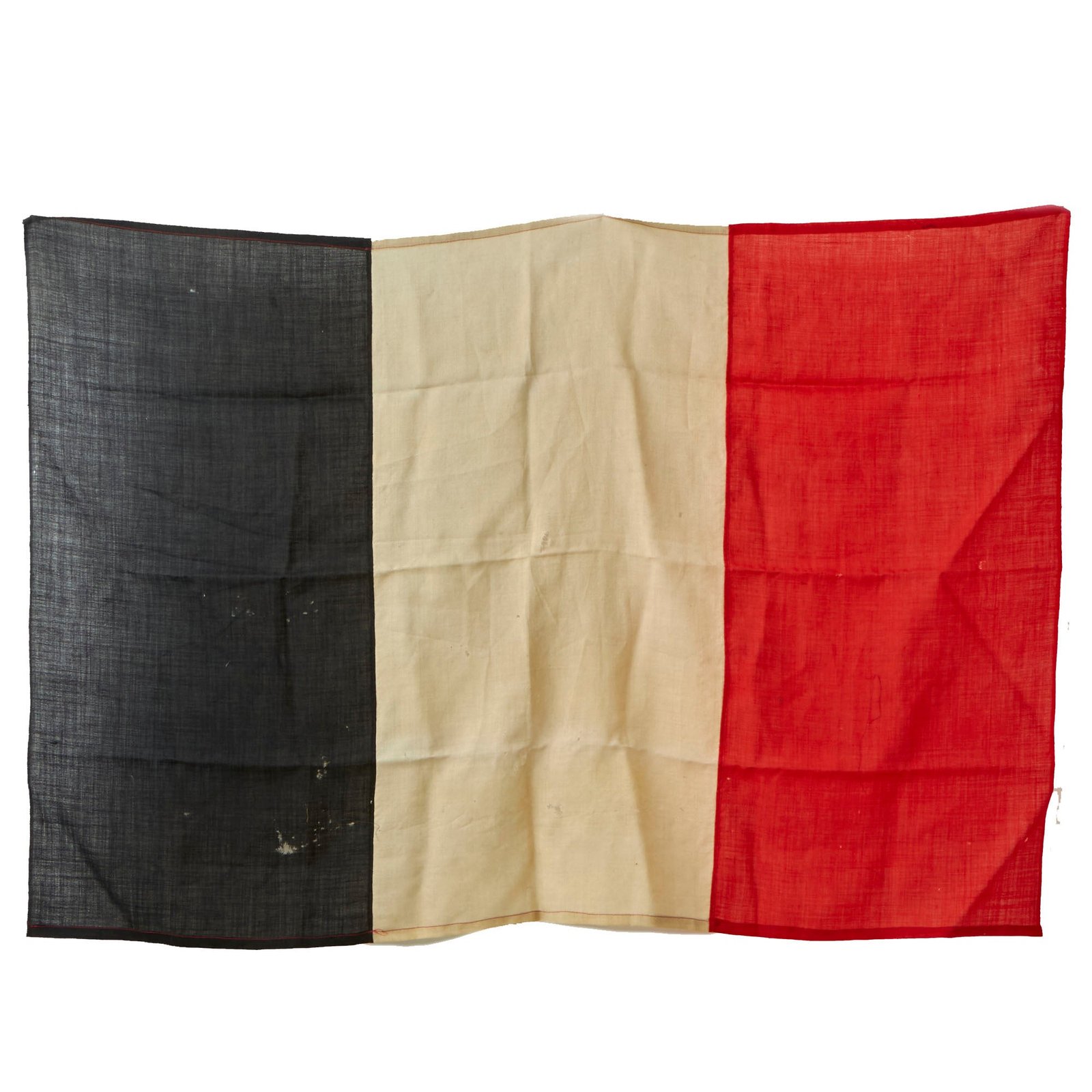 Buy Original German Early NSDAP Period 1933-1935 National Tri-Color Multi-Piece Wool Flag or Banner - 42" x 60 ½" | Original Firearms Antique For Sale