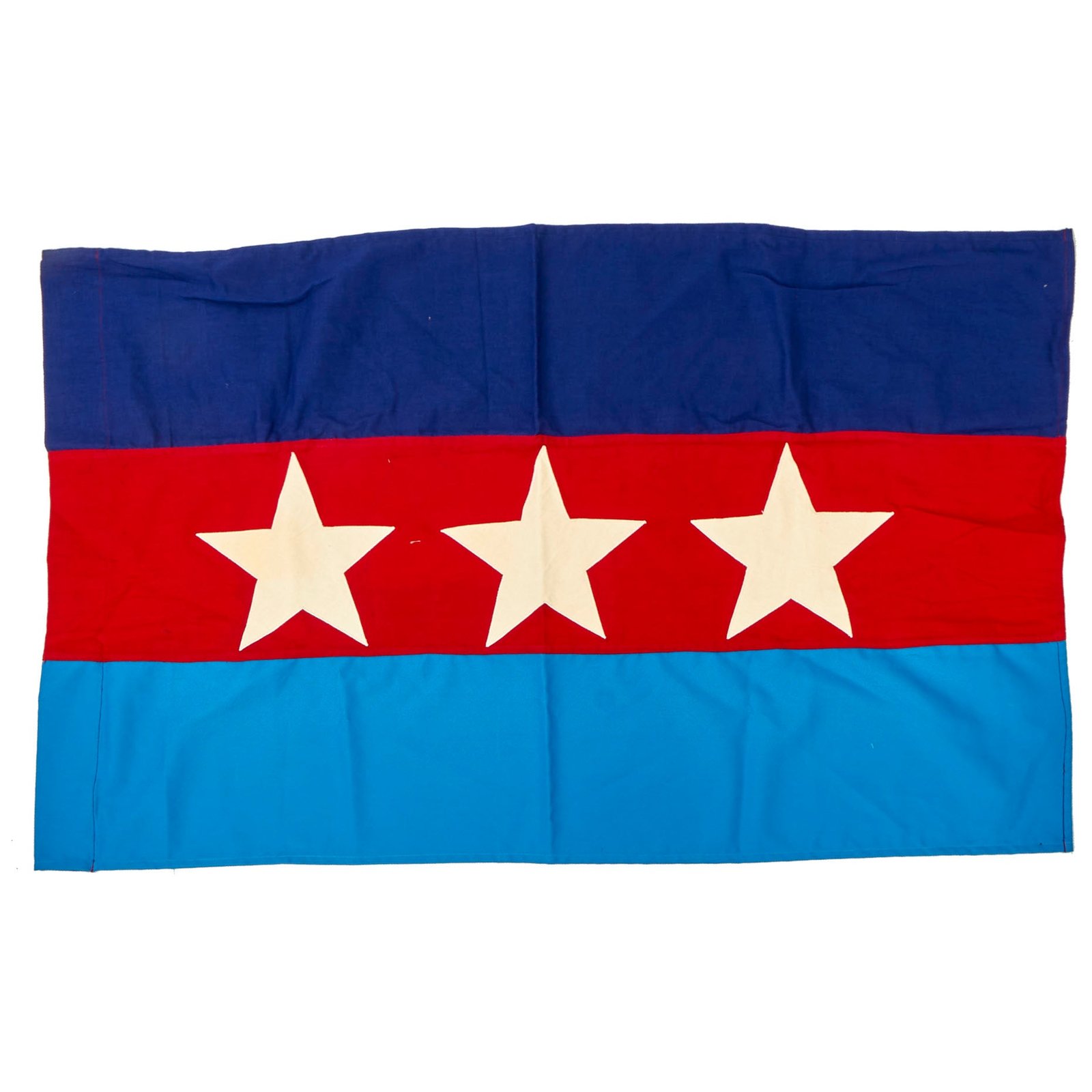 Buy Original Vietnam War “Front Unifié pour la Libération des Races Opprimées” (FULRO) Montagnard flag (Unified Front for the Liberation of Oppressed Races) - 24" x 40” | Original Firearms Antique For Sale