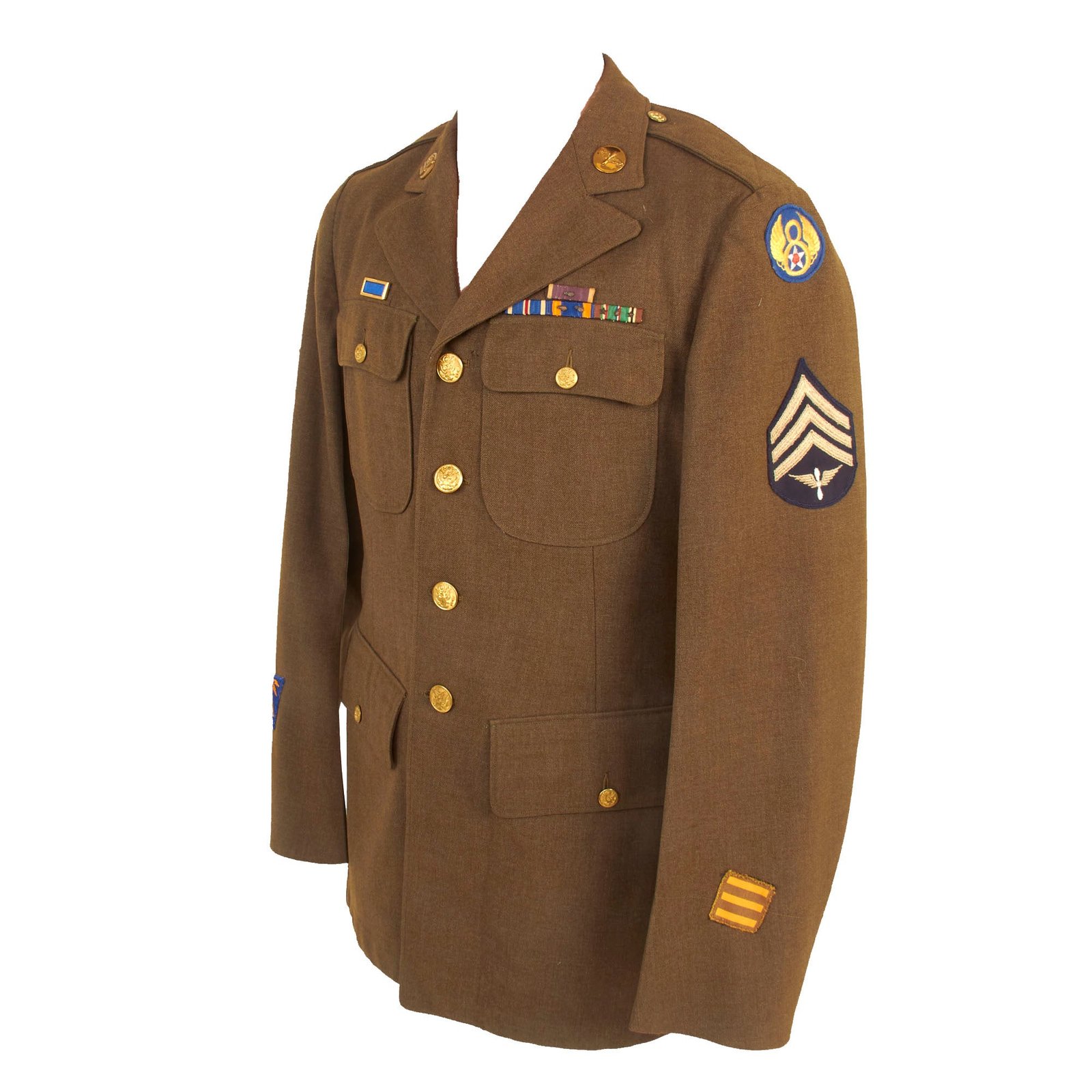 Buy Original U.S. WWII Named 8th Army Air Force Communications Specialist NCO Class-A Uniform Coat - Sergeant Joseph Ehrlenbach, Jr. | Original Firearms Antique For Sale