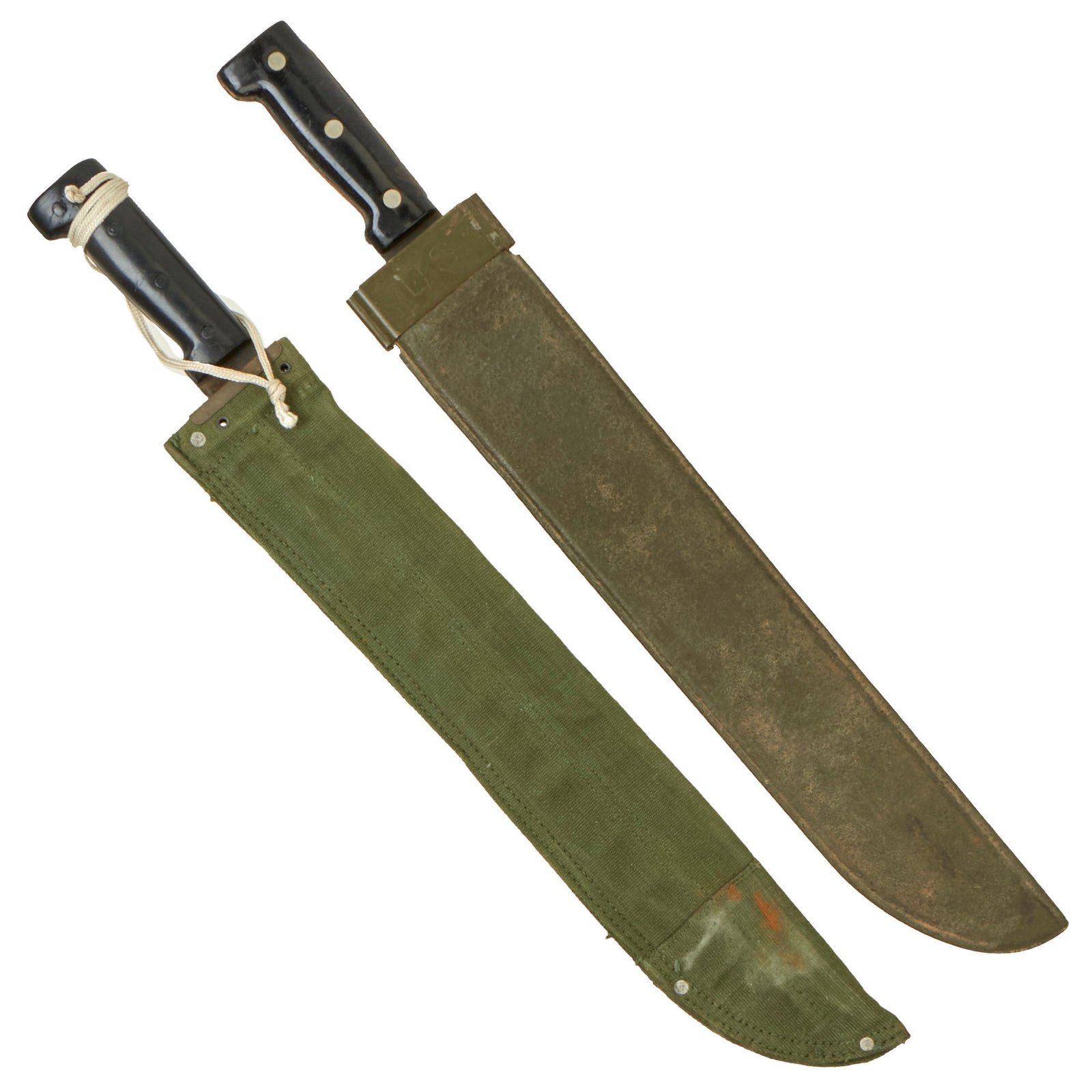 Buy Original U.S. & British WWII Machetes With Scabbards Lot | Original Firearms Antique For Sale