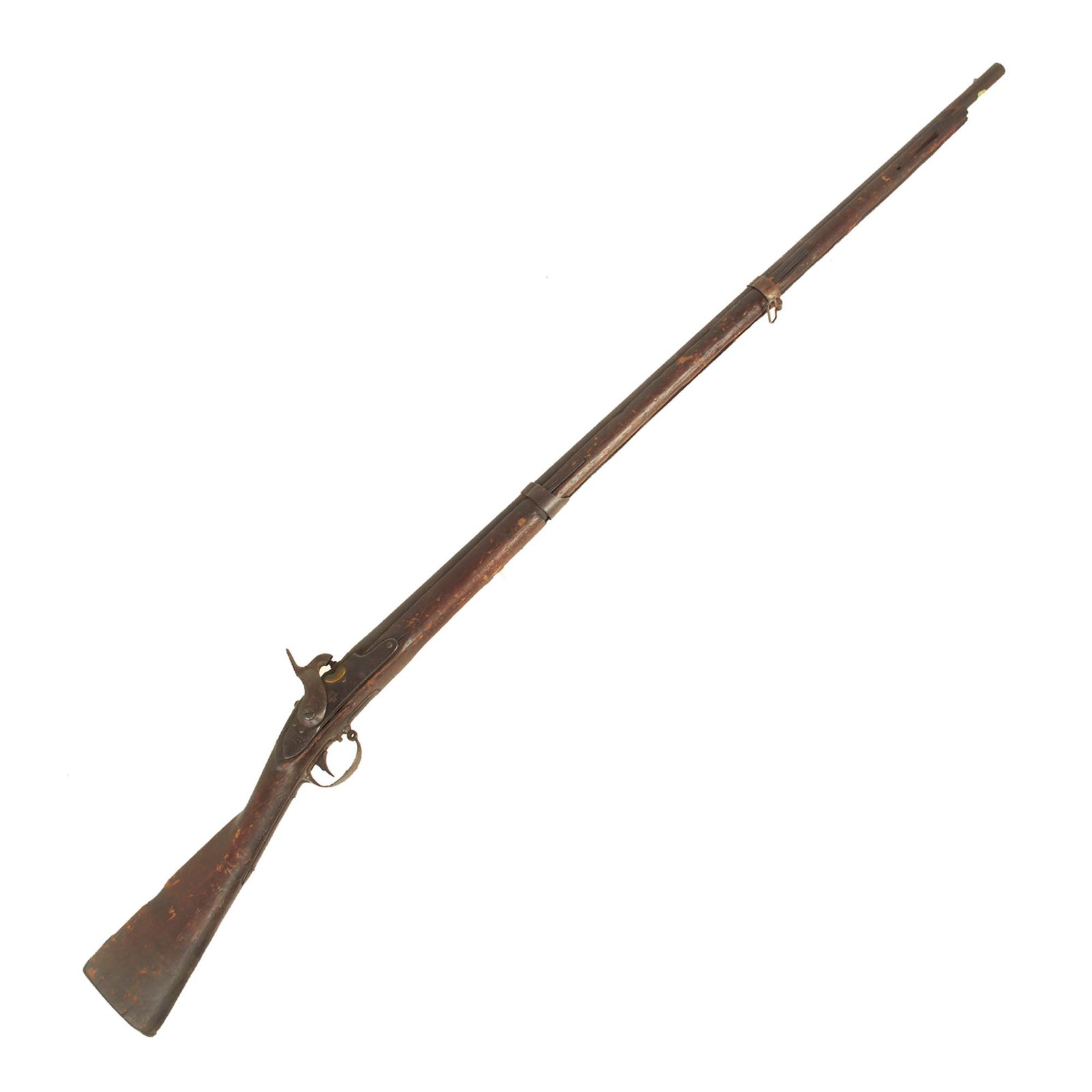 Buy Original U.S. Springfield Model 1840 Percussion Converted Musket by Harpers Ferry in "As Found" Condition - Dated 1841 | Original Firearms Antique For Sale