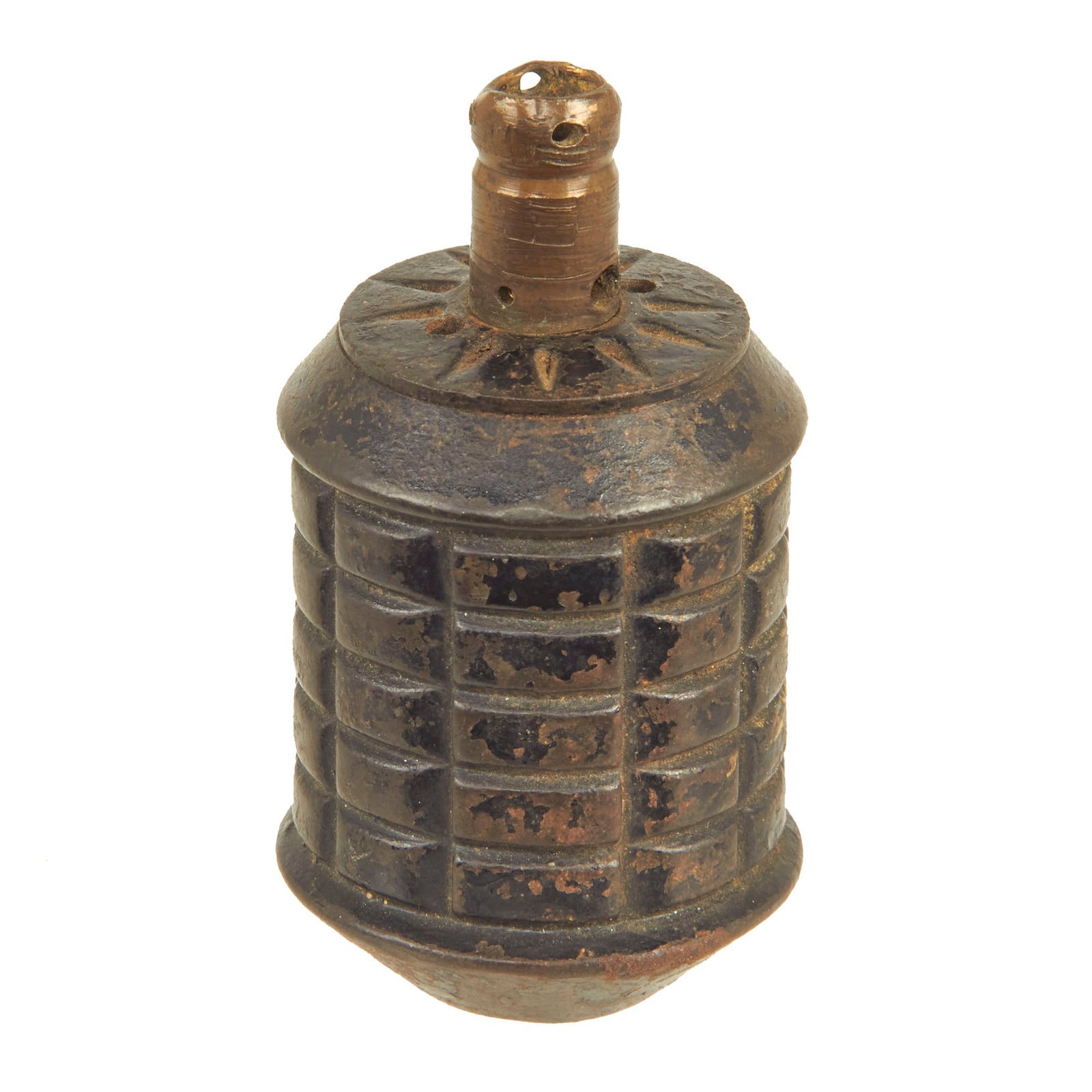 Buy Original Japanese WWII Type 97 Inert Fragmentation Hand Grenade with Fuse Housing - dated 1938 | Original Firearms Antique For Sale