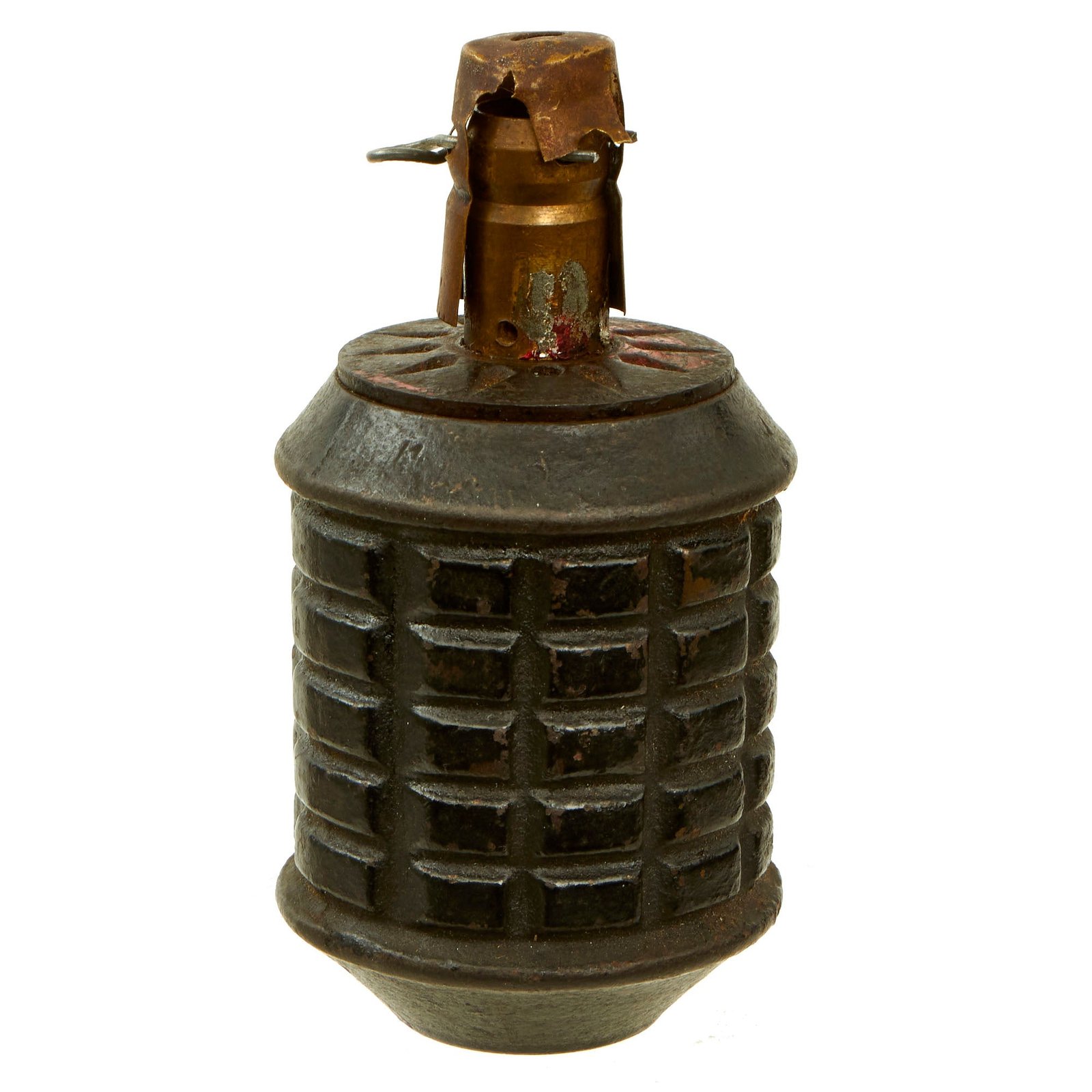 Buy Original Japanese WWII Type 97 Inert Fragmentation Hand Grenade with Fuse - dated 1941 | Original Firearms Antique For Sale