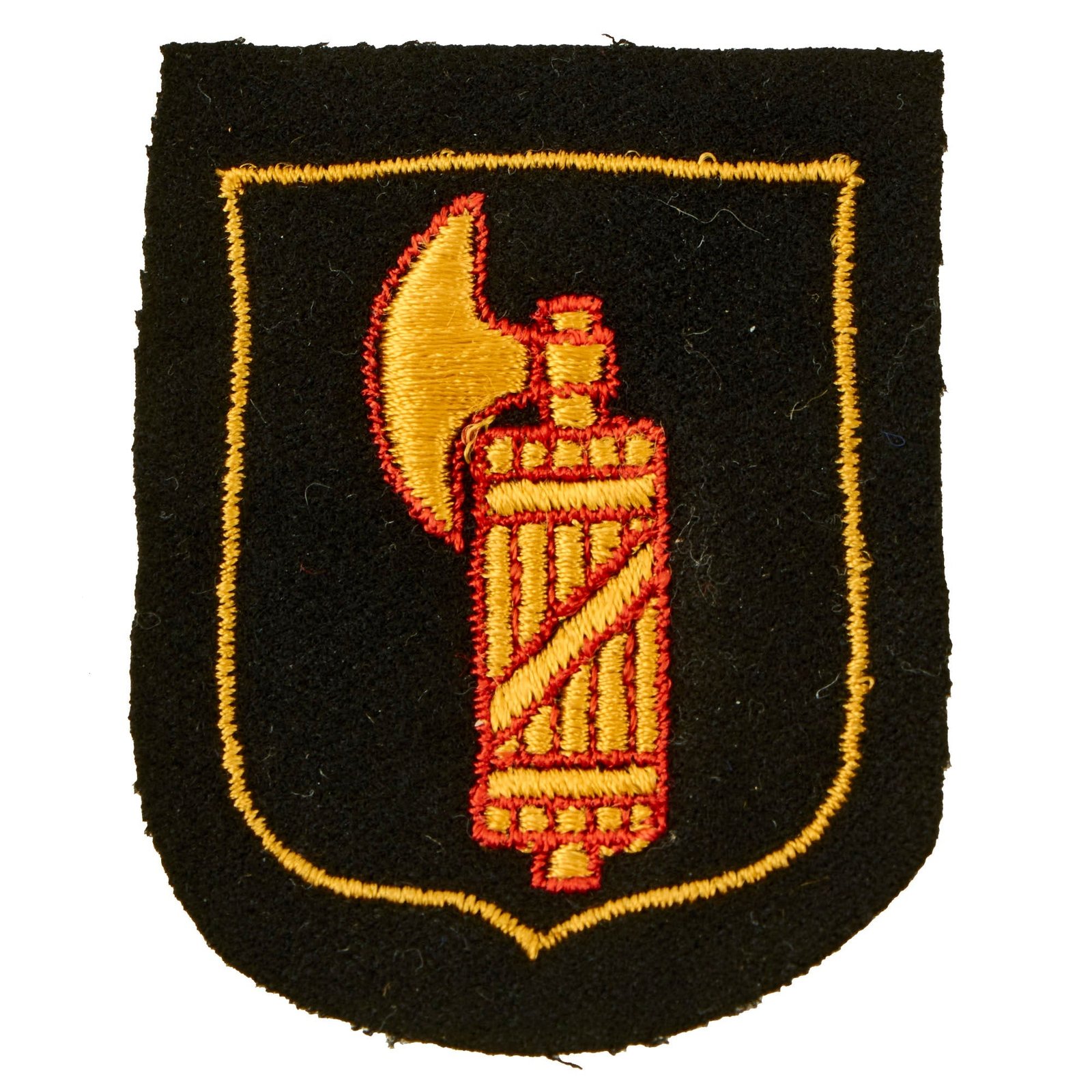 Buy Original German WWII Embroidered Waffen SS Italian Volunteer Shield Sleeve Insignia | Original Firearms Antique For Sale