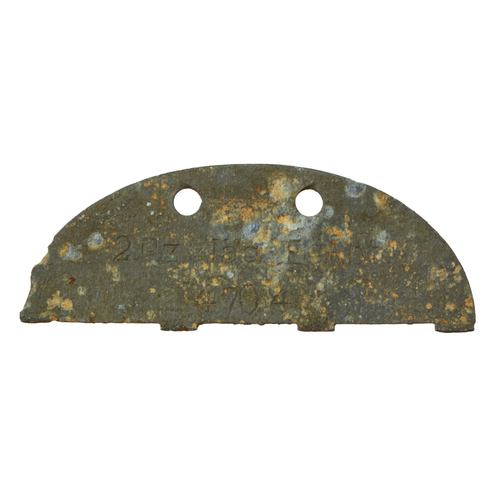 Buy Original German WWII Waffen SS Panzerjäger Anti-Tank Replacement Detachment Identity Disc Dog Tag Half - No. 4704 | Original Firearms Antique For Sale