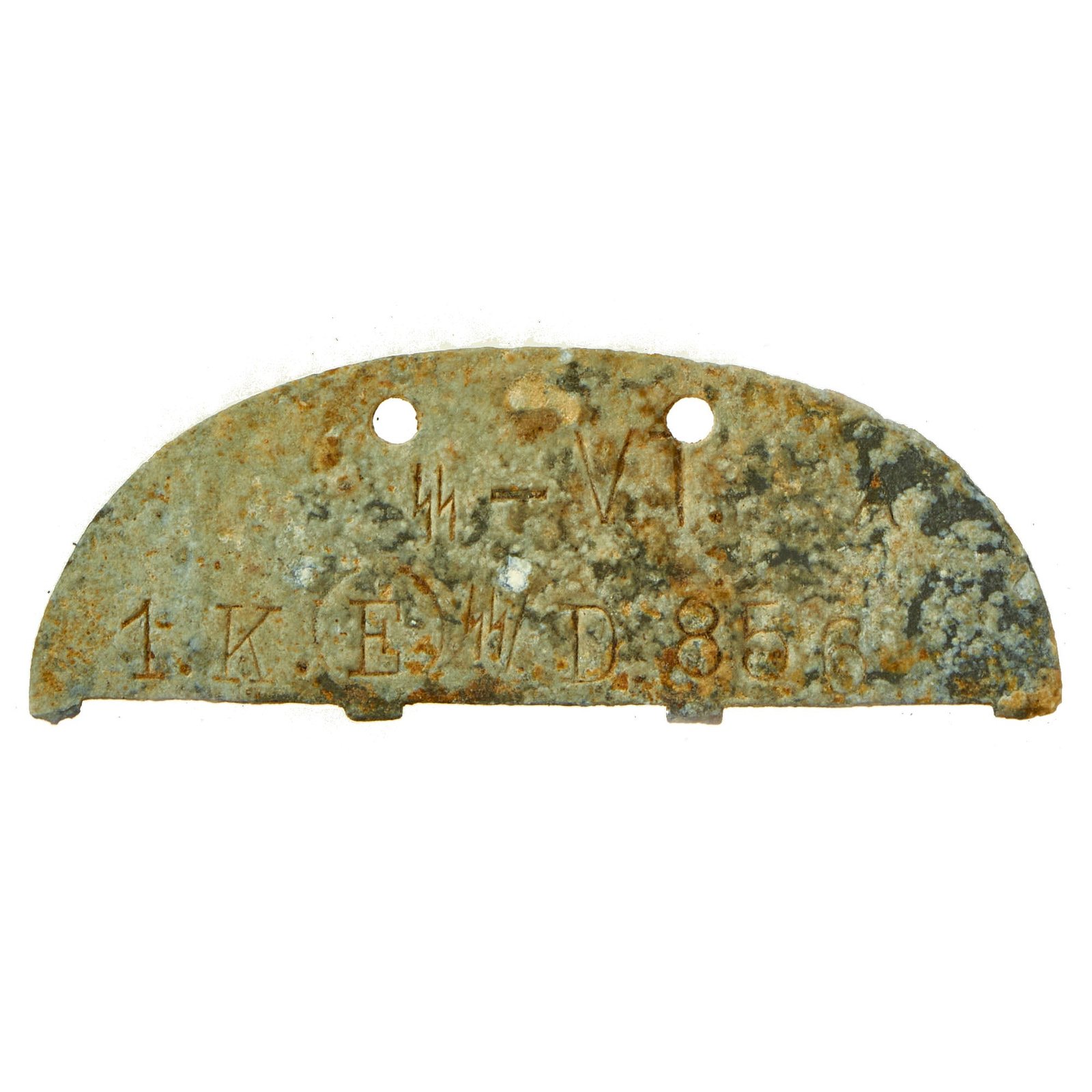Buy Original German WWII 2nd SS Panzer Division Regiment "Deutschland" Identity Disc Dog Tag Half | Original Firearms Antique For Sale
