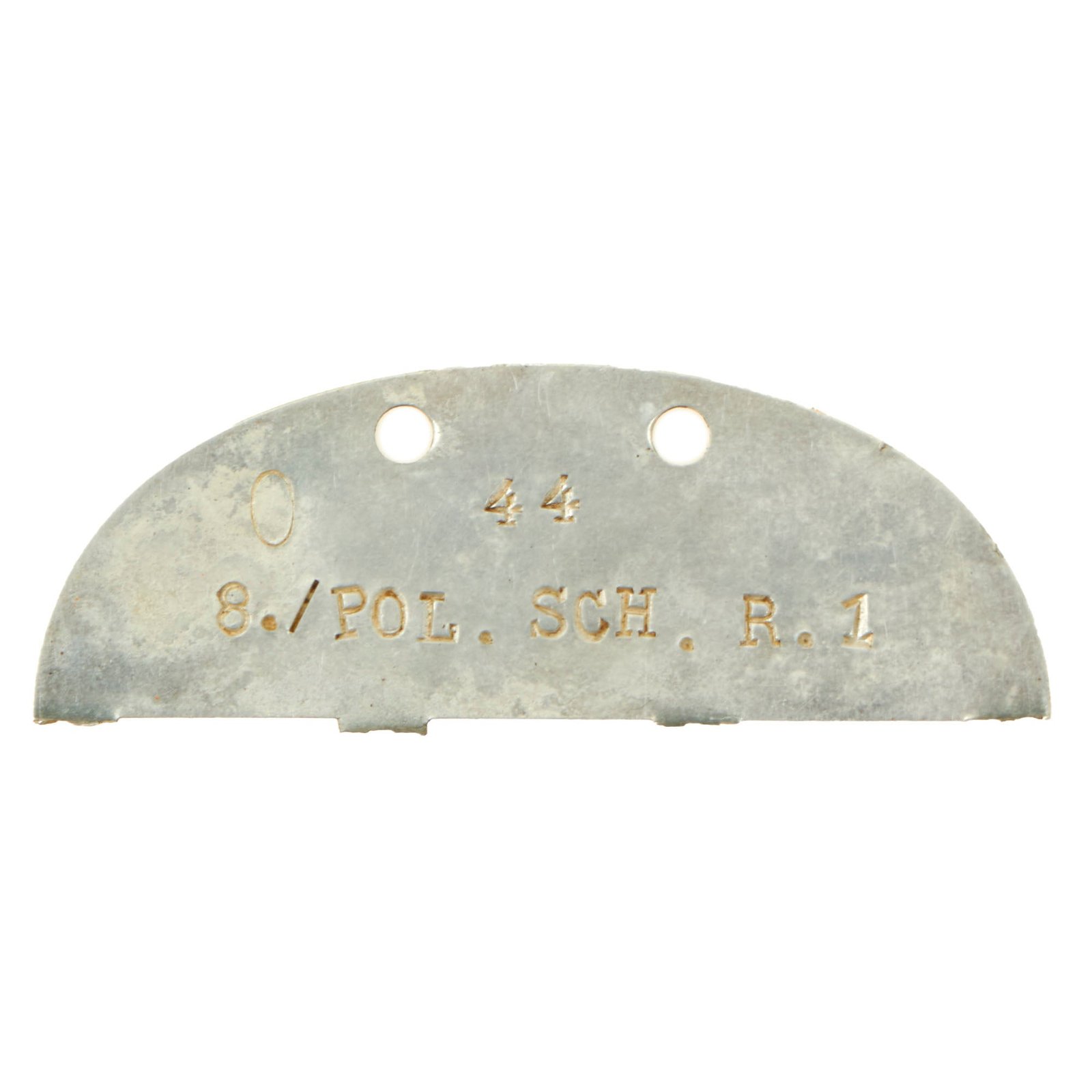 Buy Original German WWII Polizei Schützen Regiment 1 Identity Disc Dog Tag Half - 4th SS Polizei Panzergrenadier Division | Original Firearms Antique For Sale