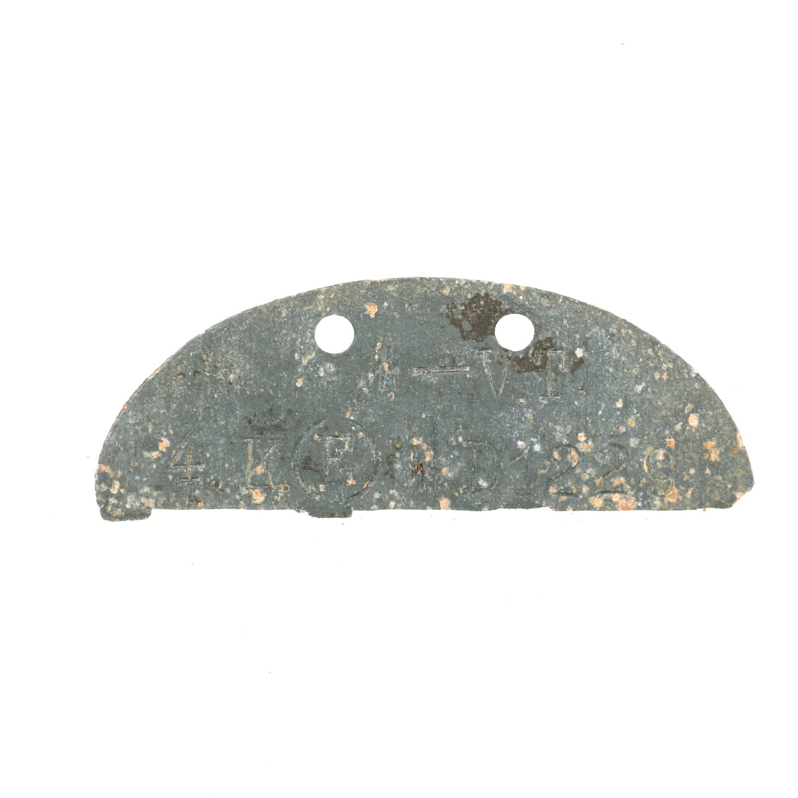 Buy Original German WWII 2nd SS Panzer Division Regiment "Deutschland" Identity Disc Dog Tag Half - No. 1229 | Original Firearms Antique For Sale