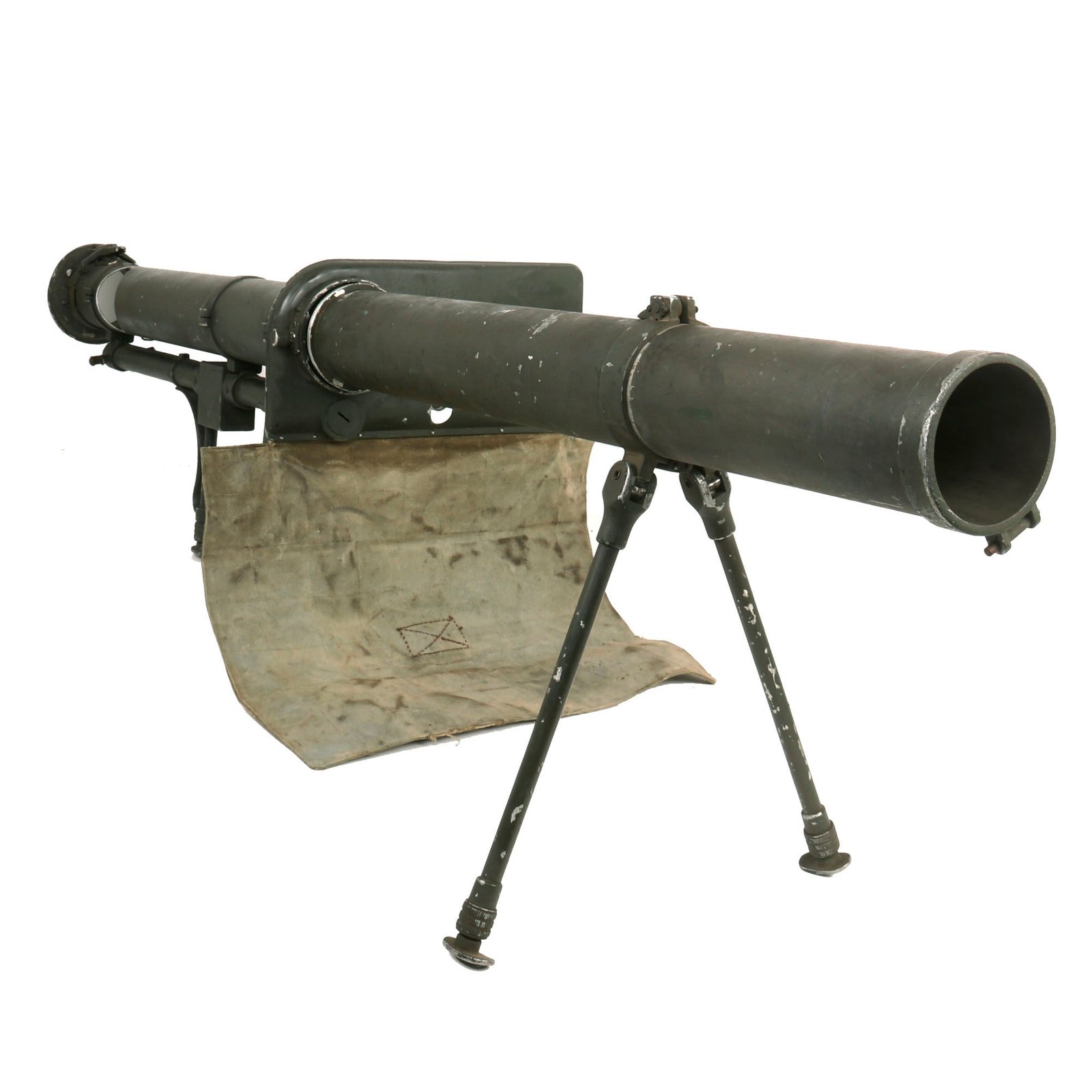 Buy Original Spanish Inert 88.9mm Instalaza M65 Bazooka Anti-Tank Launcher Serial CH 2365 with Canvas Face Shield | Original Firearms Antique For Sale