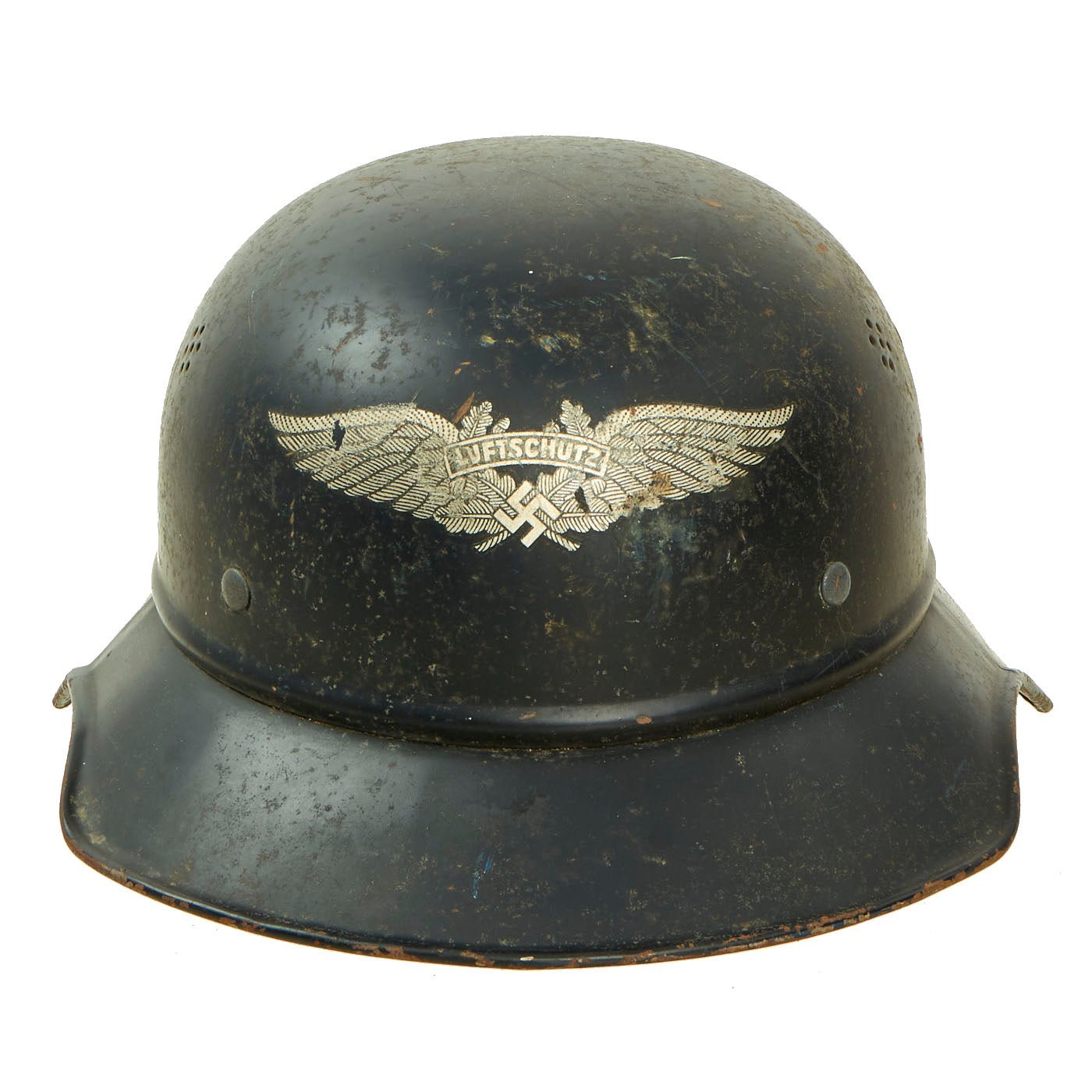 Buy Original German WWII M38 Luftschutz Beaded Gladiator Air Defense Helmet - dated 1940 | Original Firearms Antique For Sale