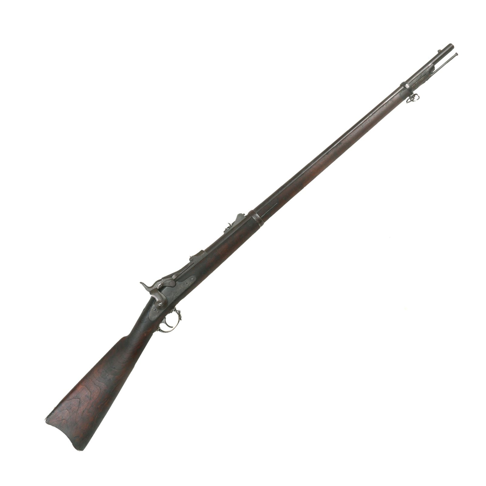 Buy Original U.S. Springfield Trapdoor Model 1873 Rifle made in 1883 with Standard Ramrod - Serial 221374 | Original Firearms Antique For Sale