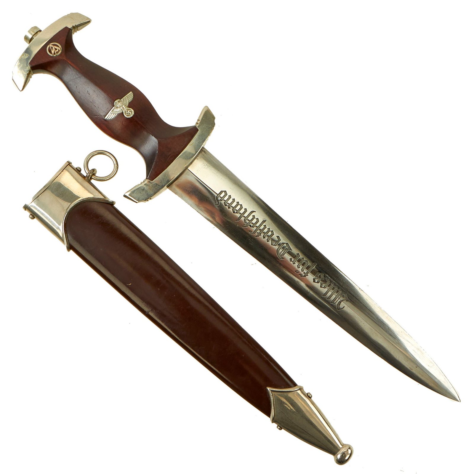 Buy Original German Early WWII SA Dagger by Rare Maker Julius Bodenstein of Steinbach Kr.M. with Scabbard | Original Firearms Antique For Sale