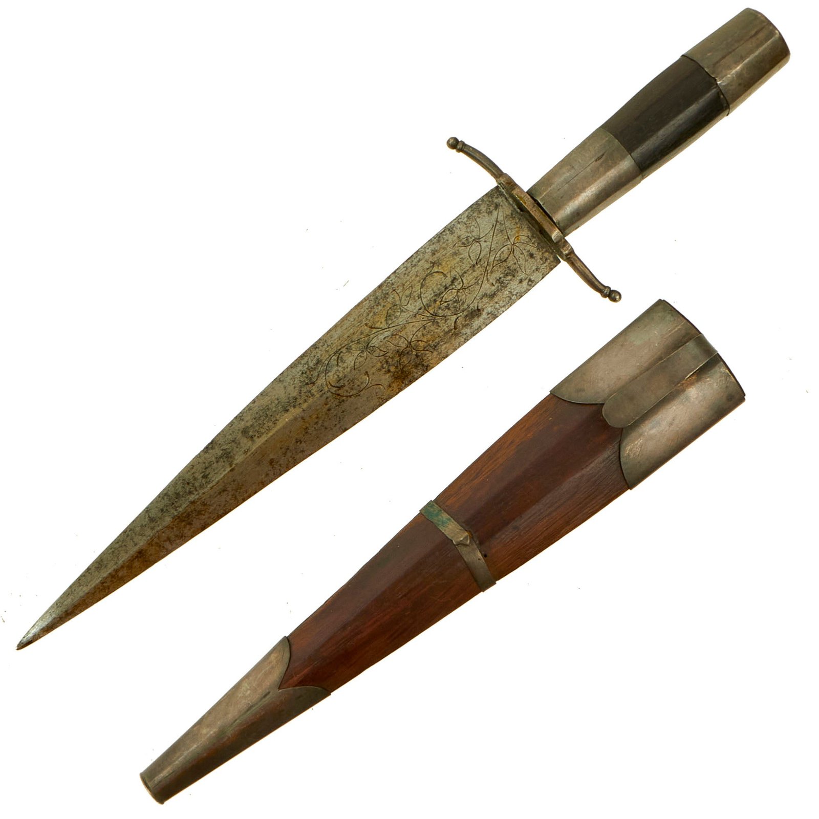 Buy Original Spanish / Philippines Spanish-American War Era Punal Dagger With Scabbard | Original Firearms Antique For Sale