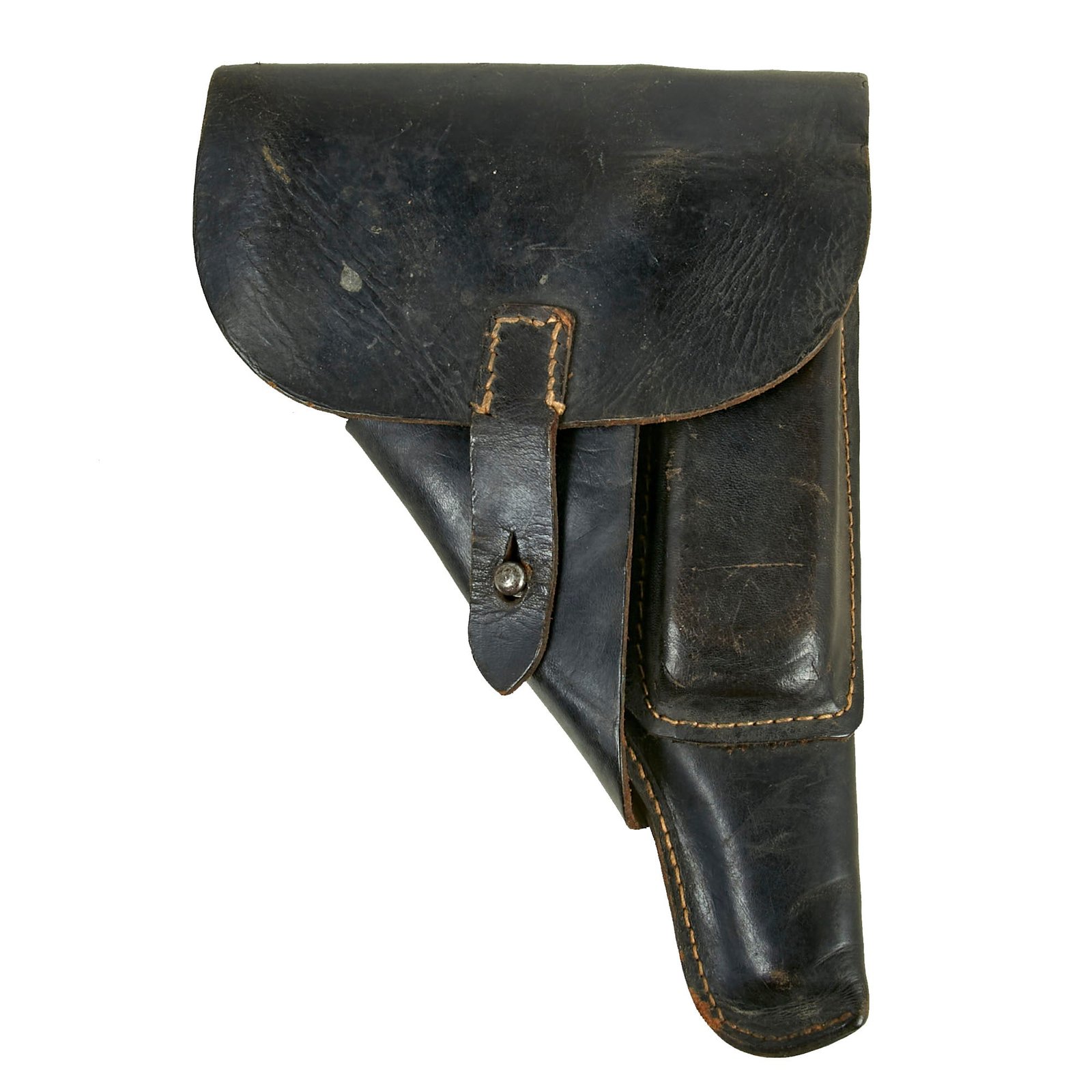 Buy Original German WWII Walther P38 Black Leather Softshell Holster by Friedrich Offermann & Söhne - Dated 1944 | Original Firearms Antique For Sale