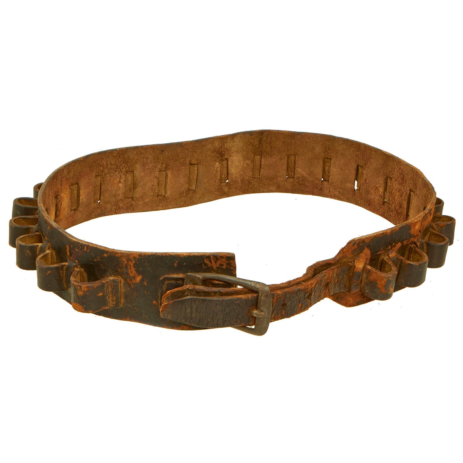 Buy Original U.S. Late 19th Century Leather Shotgun Shell Ammunition Belt | Original Firearms Antique For Sale