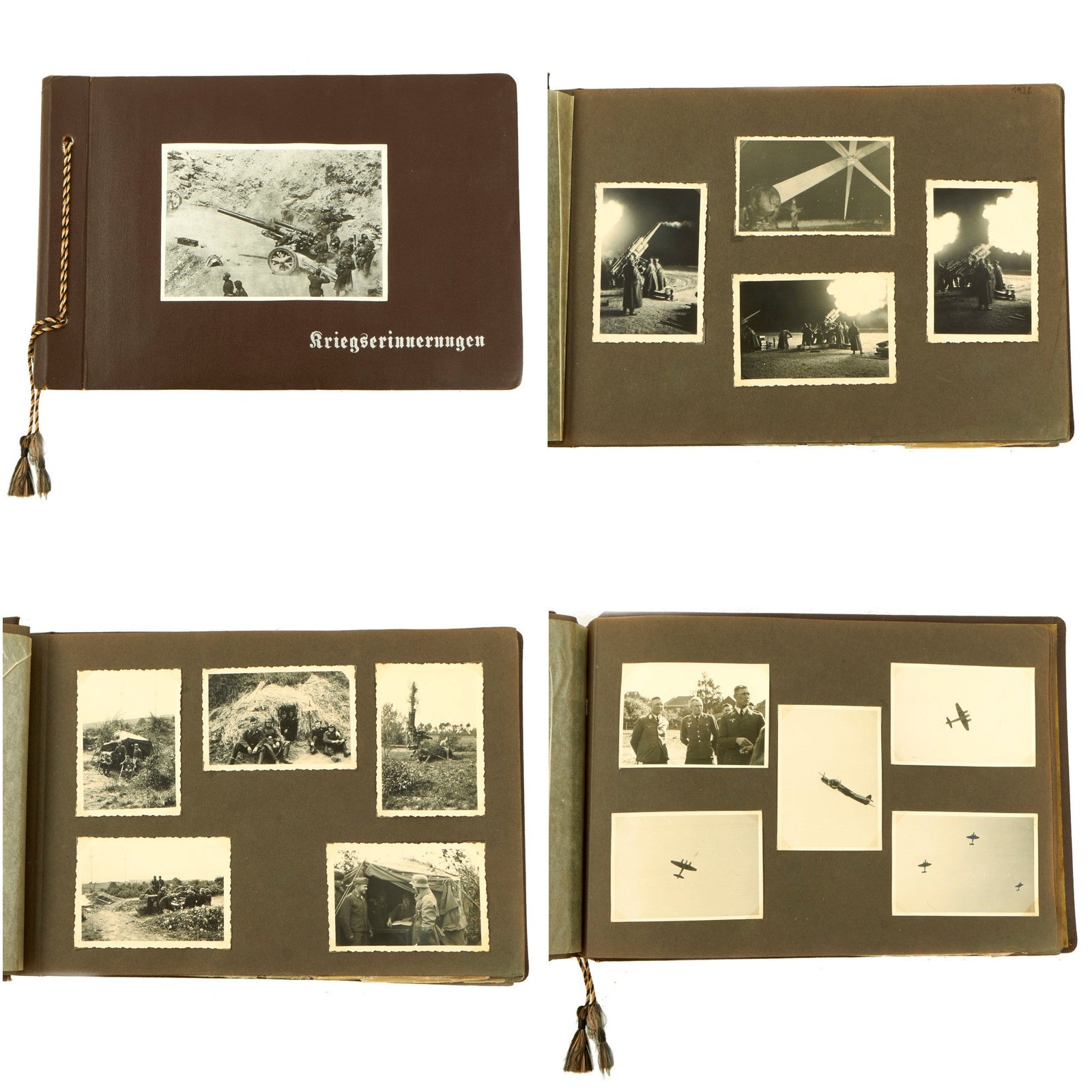 Buy Original German WWII Luftwaffe Flak Artillery "Kriegserinnerungen" Personal Photo Album - 103 Photos | Original Firearms Antique For Sale