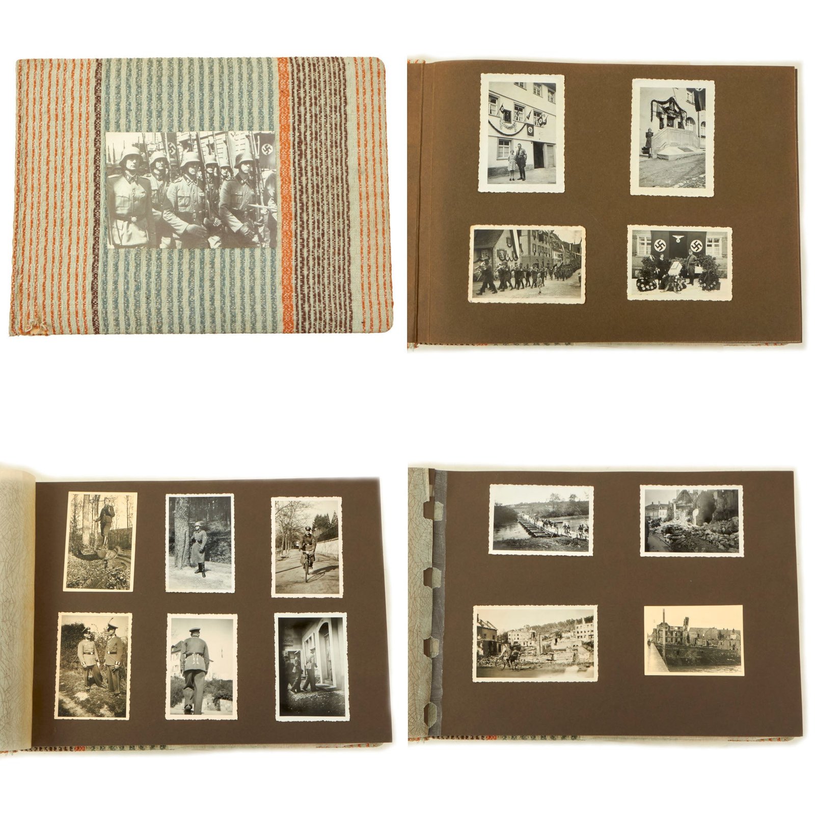 Buy Original German WWII Personal Photo Album Showing SS Soldiers, Political Meetings, Battle Scenes, and More! - 114 Pictures | Original Firearms Antique For Sale