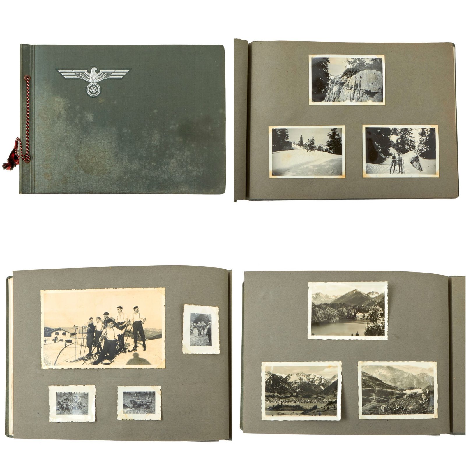 Buy Original German WWII Heer Army Personal Photo Album with Many Pictures Showing Skiing in Alpine Areas - 122 Photos | Original Firearms Antique For Sale