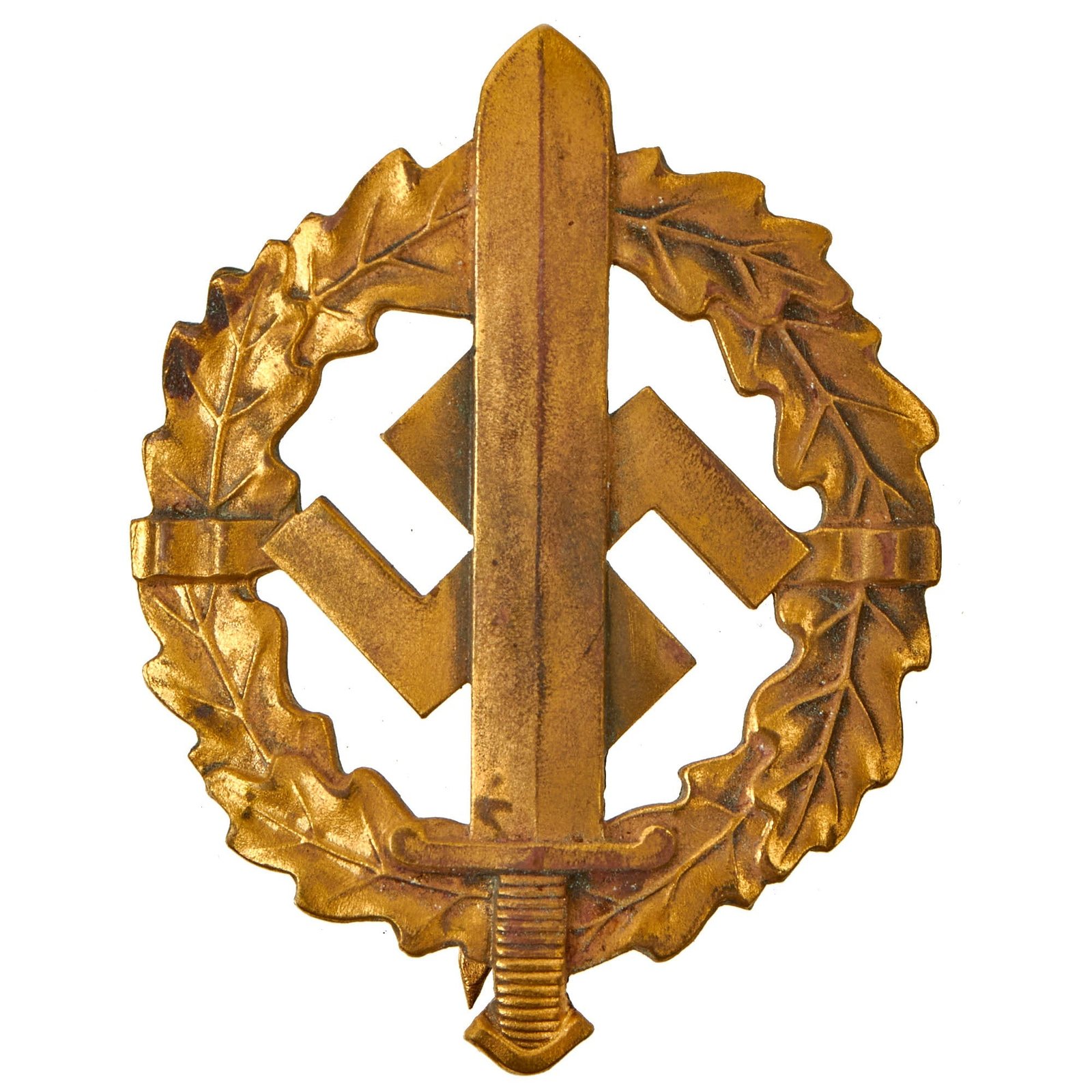 Buy Original German WWII Gold Grade SA Sports Badge by L. Chr. Lauer - Numbered 40898 | Original Firearms Antique For Sale