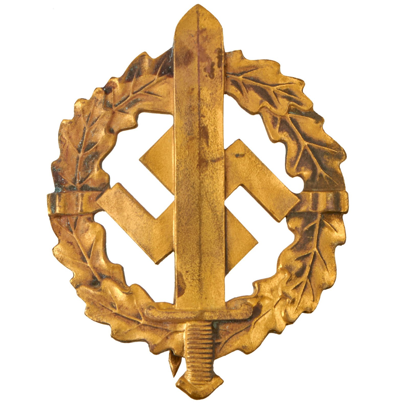 Buy Original German WWII Gold Grade SA Sports Badge by L. Chr. Lauer - Numbered 52722 | Original Firearms Antique For Sale