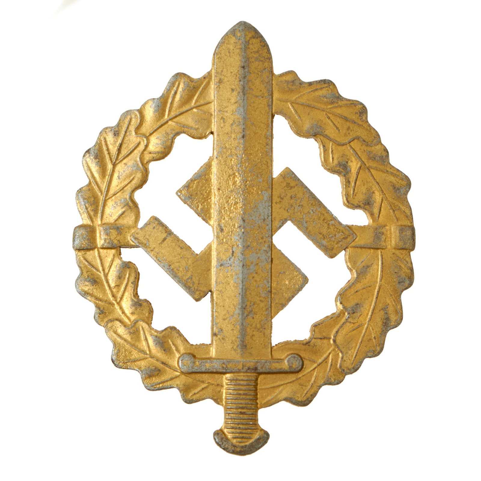 Buy Original German WWII SA Sports Badge Gold Grade by Werner Redo of Saarlautern | Original Firearms Antique For Sale
