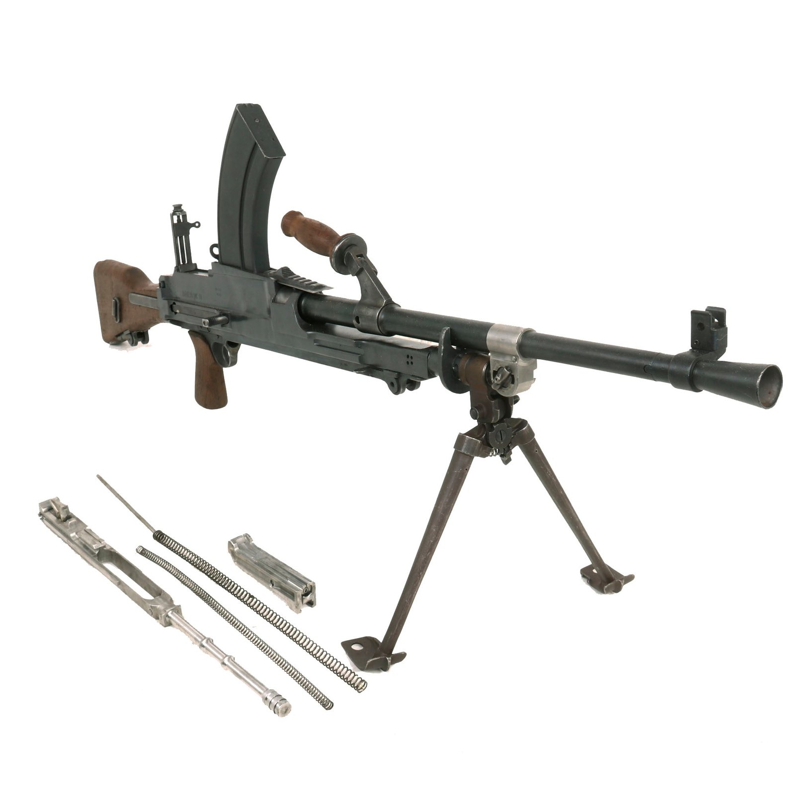 Buy Original British WWII 1943 Dated Bren MkII Display Light Machine Gun by INGLIS Serial 6T6900 with Live Barrel, Internals & Magazine | Original Firearms Antique For Sale