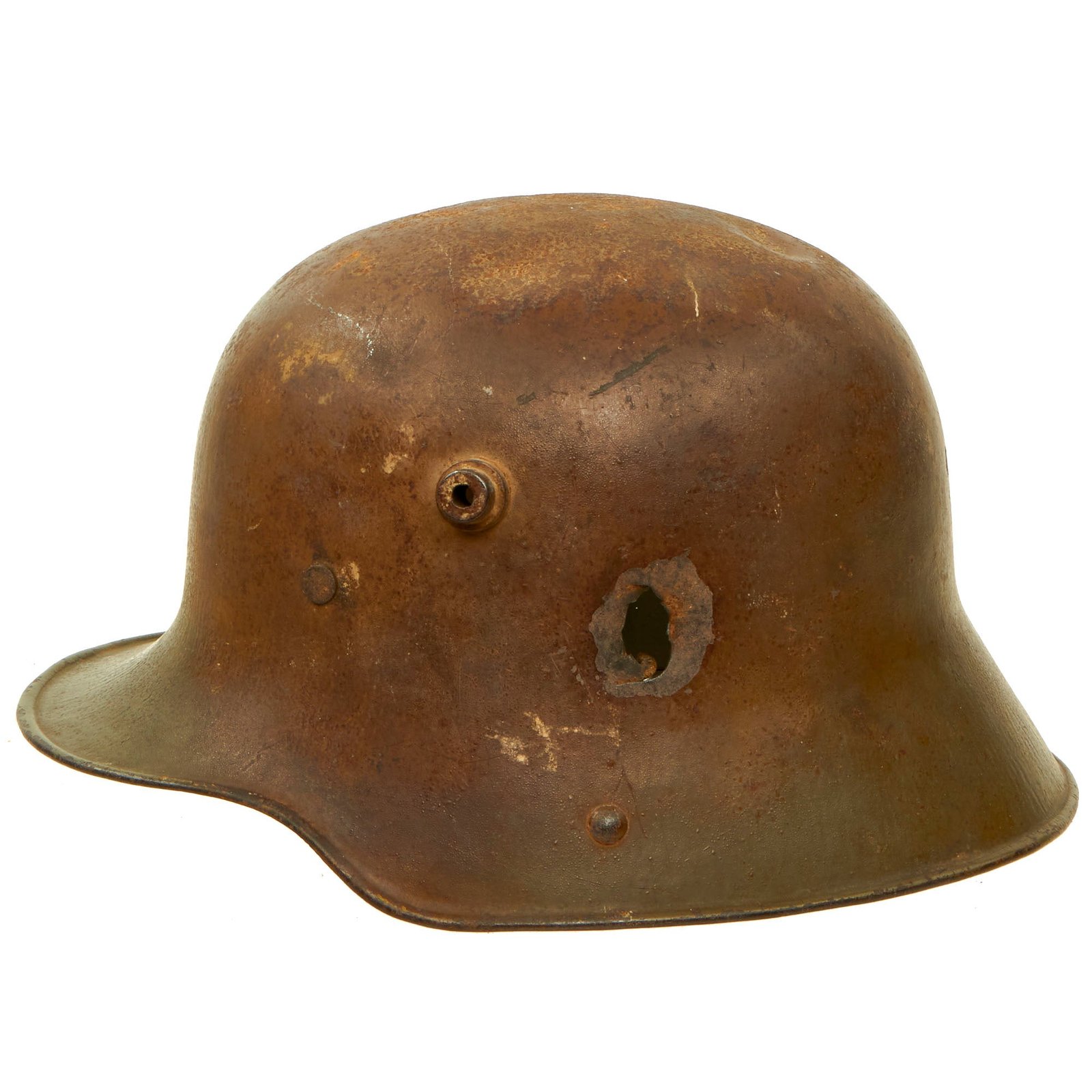 Buy Original Imperial German WWI M16 KIA Shot Through Helmet Shell - marked G.62 | Original Firearms Antique For Sale