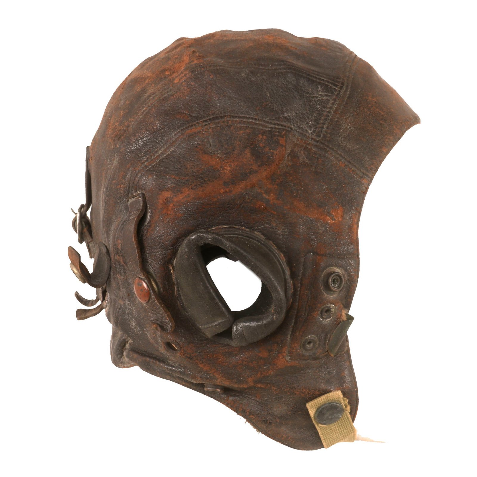 Buy Original British WWII RAF Service-Worn Type C Leather Flying Helmet | Original Firearms Antique For Sale