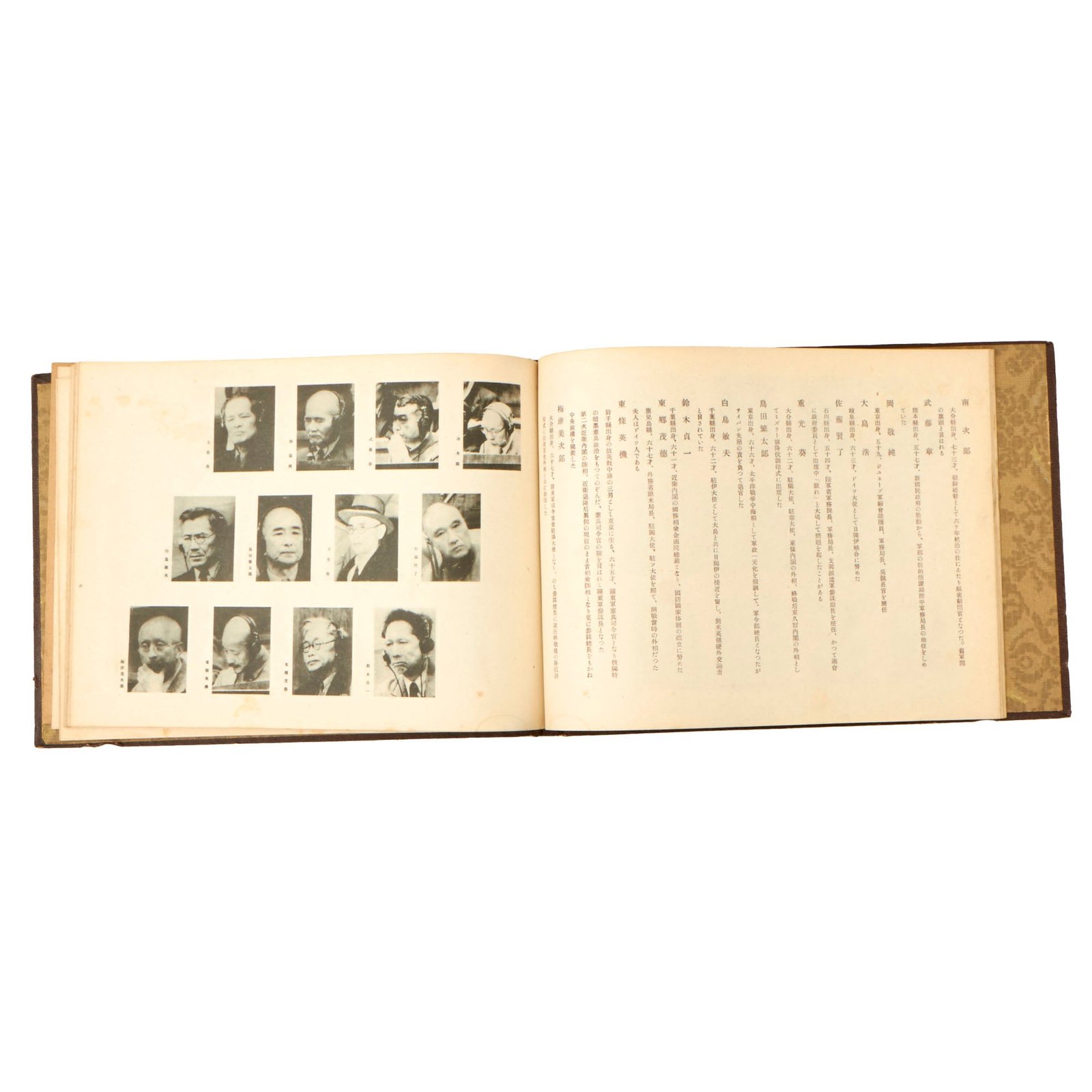 Buy Original Japanese WWII Tokyo War Crimes Tribunal Photographic Record Album - 1948 Published Album Documenting Tokyo Trial | Original Firearms Antique For Sale