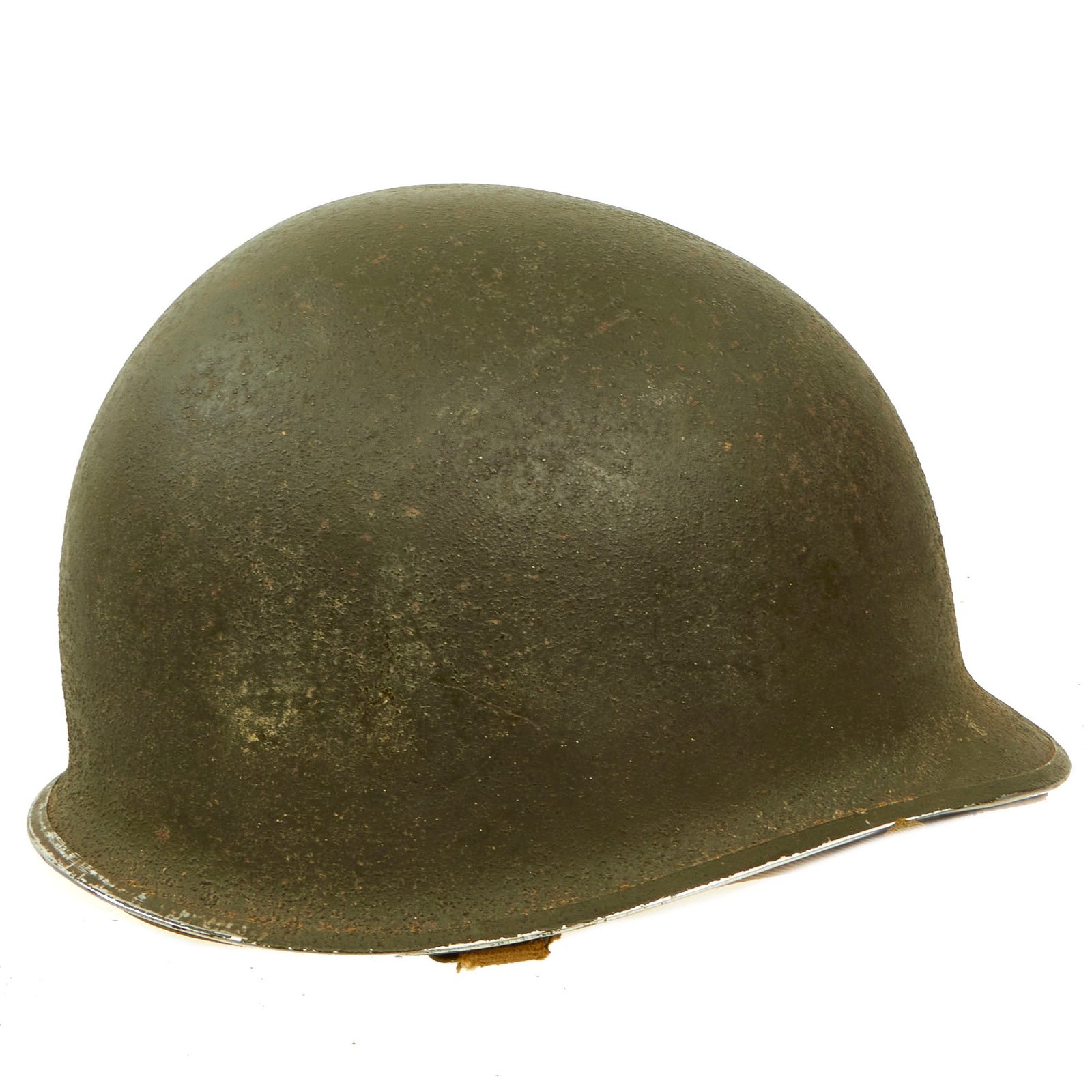 Buy Original U.S. WWII 1942 McCord M1 Front Seam Fixed Bale Helmet with Rare Hawley Paper Liner | Original Firearms Antique For Sale