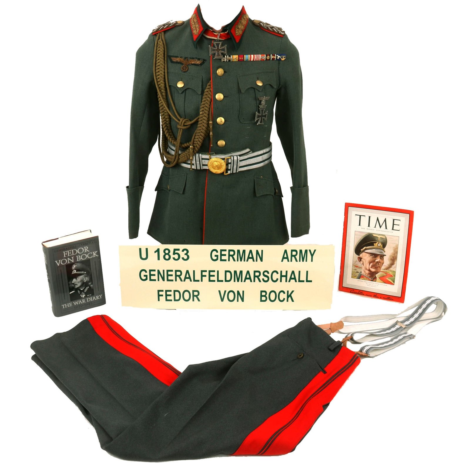 Buy Original German WWII Heer Army Group Commander Generalfeldmarschall Fedor von Bock Uniform & Research Set - Formerly Part of the A.A.F. Tank Museum | Original Firearms Antique For Sale