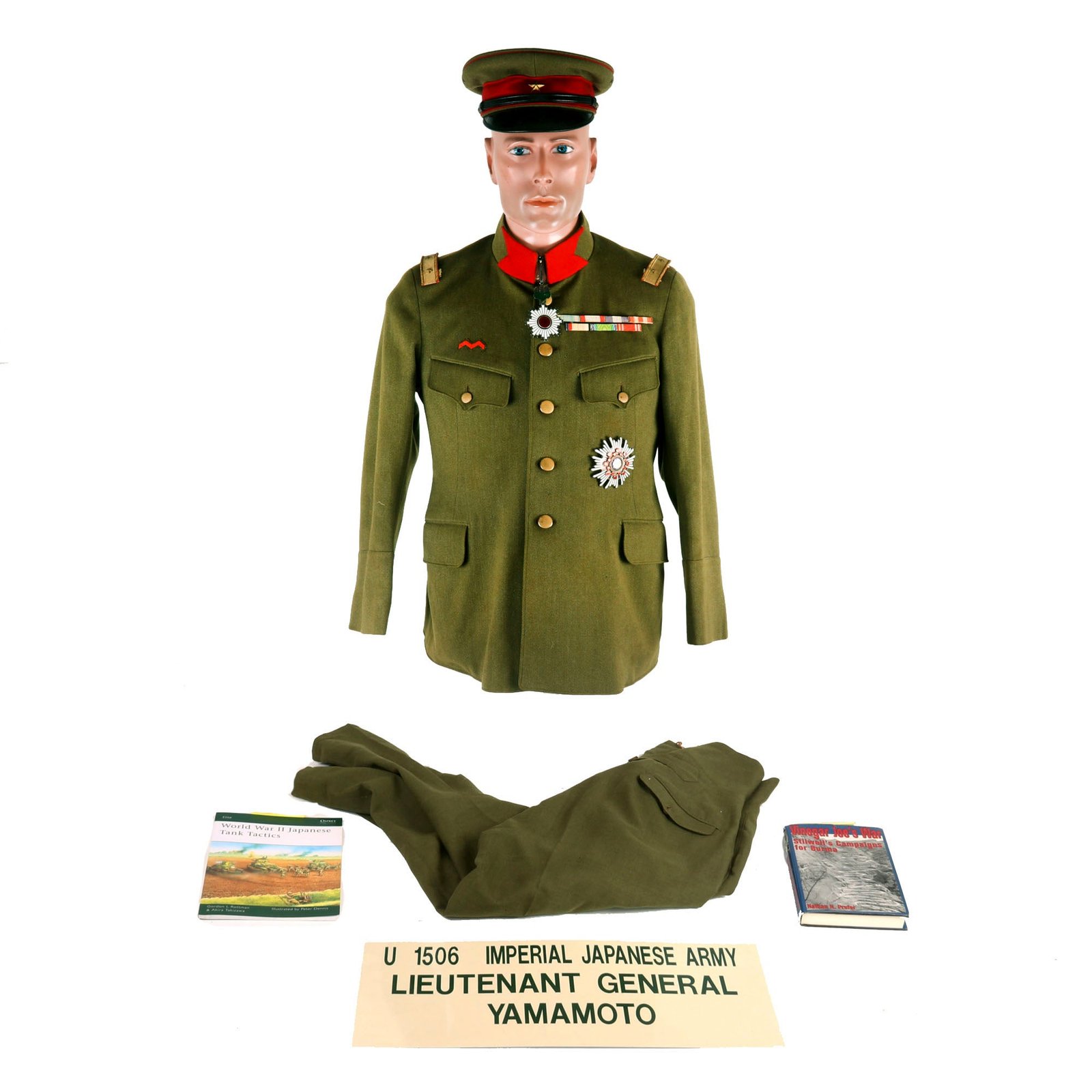 Buy Original Imperial Japanese Army Infantry Officer M90 Type Uniform For Lieutenant General Tsunoru Yamamoto,  Commander, 72 Independent Mixed Brigade, Burma - Formerly Part of the A.A.F. Tank Museum | Original Firearms Antique For Sale