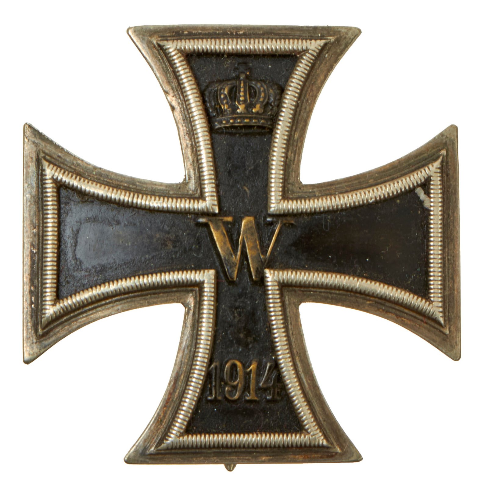 Buy Original Imperial German WWI Prussian "Vaulted" Non-Magnetic Iron Cross First Class 1914 with Pinback Marked 900 - EKI | Original Firearms Antique For Sale