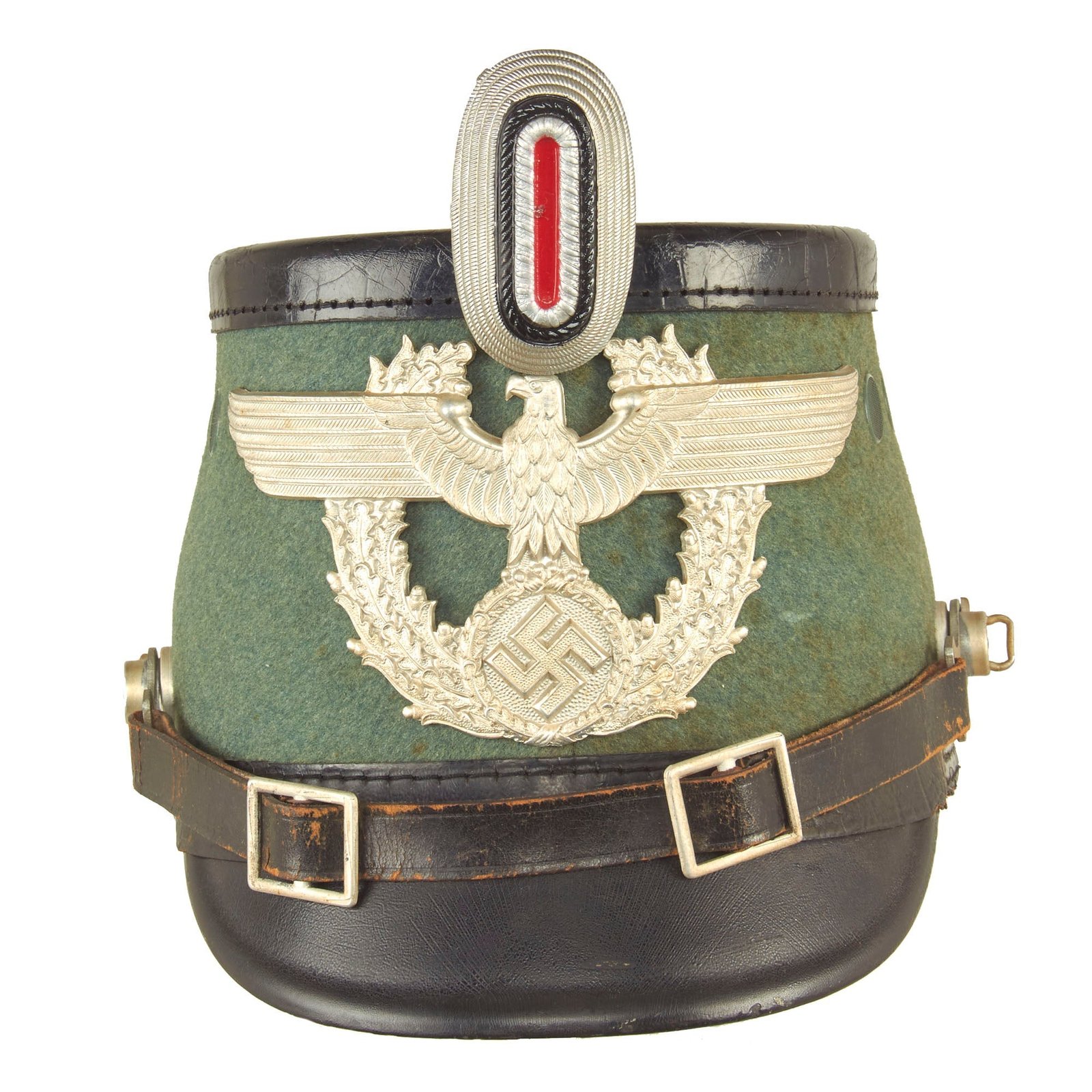 Buy Original German WWII 1939 Dated Late Pattern Metropolitan Police Shako by EREL - Size 58 | Original Firearms Antique For Sale