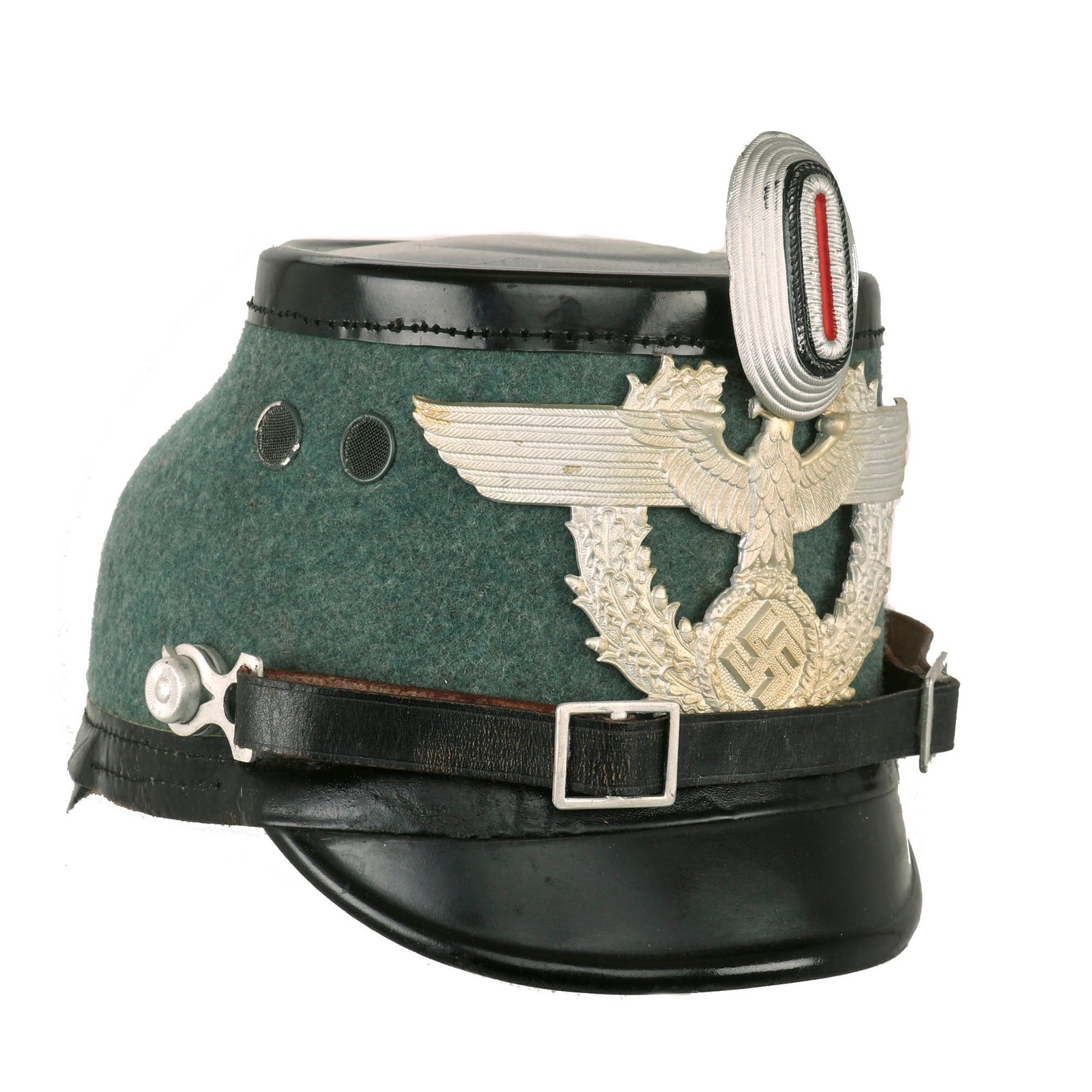 Buy Original German WWII 1942 Dated Late Pattern Metropolitan Police Shako by H. Becker & Co. - Size 58 | Original Firearms Antique For Sale