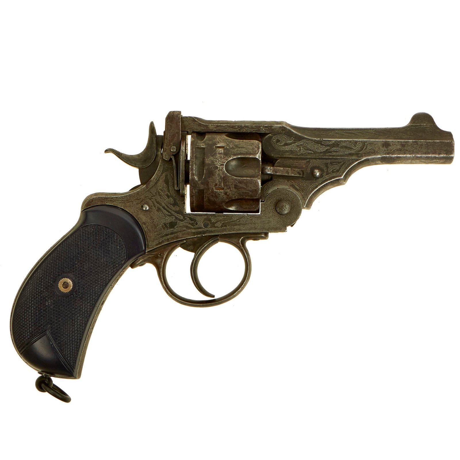 Buy Original British Victorian Royal Navy Webley Mark I Field Engraved Antique Revolver Serial 1313 - .45acp Converted | Original Firearms Antique For Sale