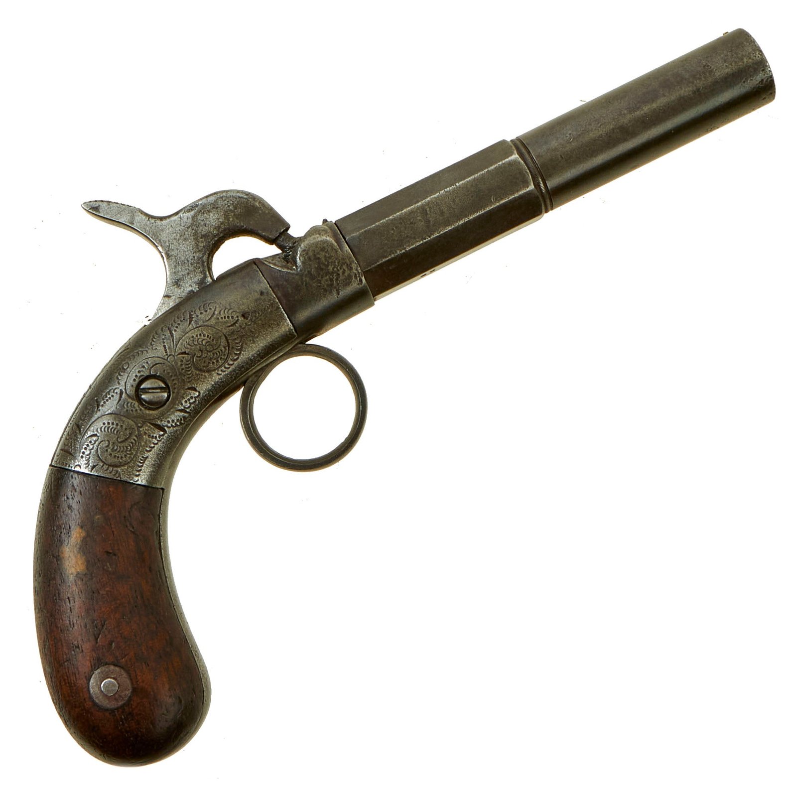 Buy Original U.S. Civil War Era Bacon & Co. .34cal Ring Trigger Percussion Boot Pistol Serial 59 - Circa 1855 | Original Firearms Antique For Sale