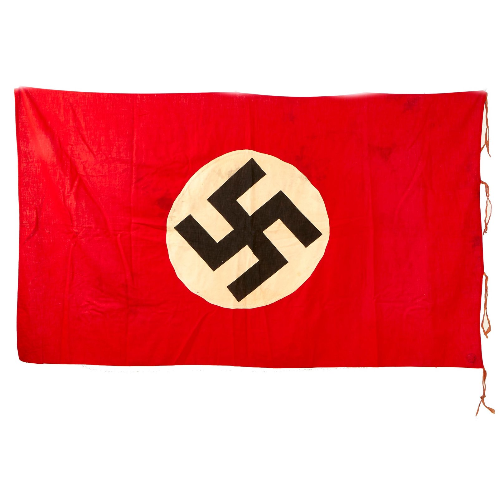 Buy Original German WWII Italian Made NSDAP National Political Banner Flag marked to City of Naples - 39" x 64" | Original Firearms Antique For Sale