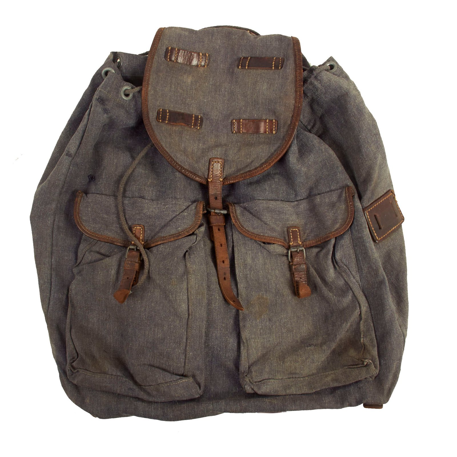 Buy Original German WWII M41 Luftwaffe Blue Tornister Backpack by Bieck & Co. K.-G. with All Leather Fittings - dated 1942 | Original Firearms Antique For Sale