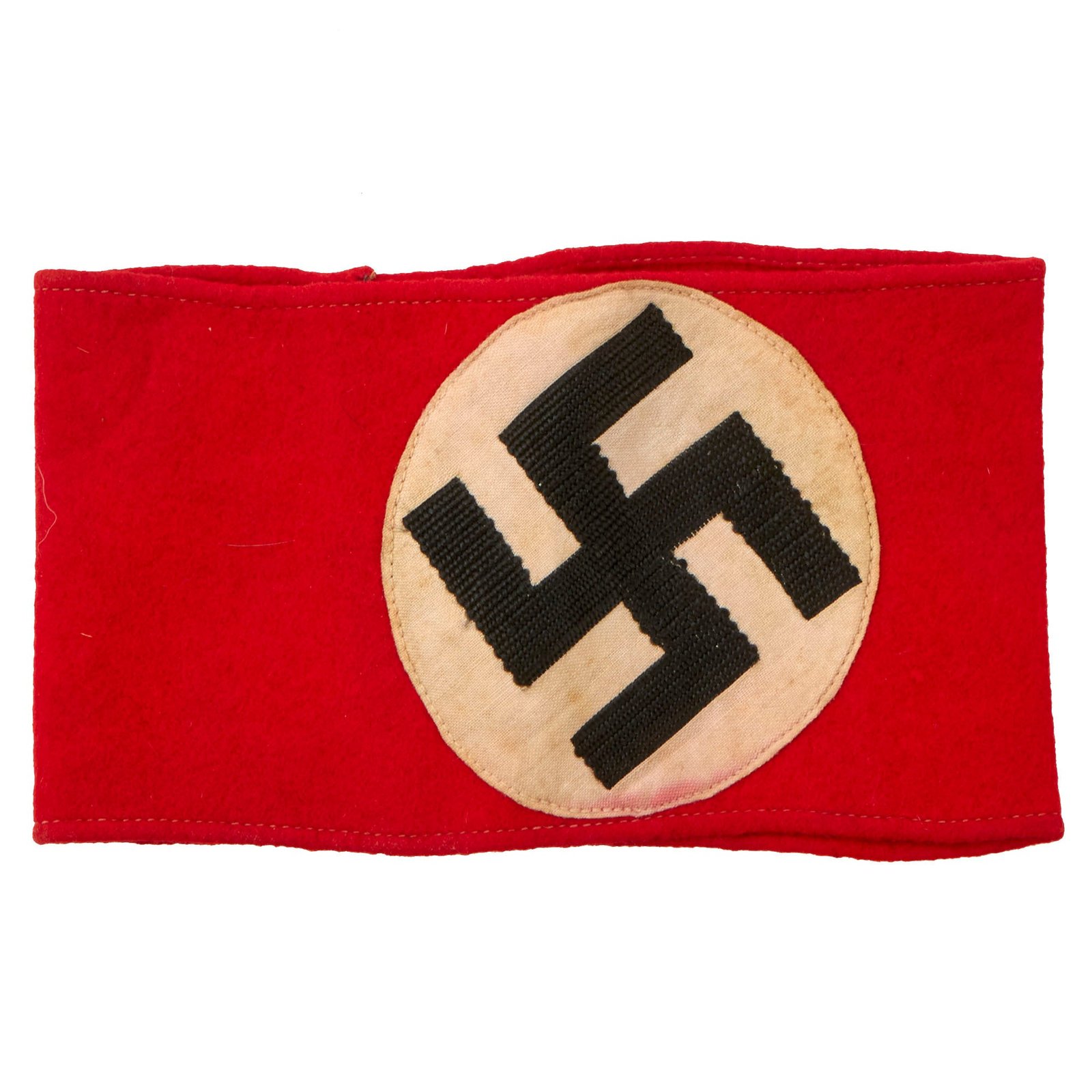Buy Original German Early WWII NSDAP Multi-piece Wool Felt & Cotton Armband with Embroidered Insignia | Original Firearms Antique For Sale