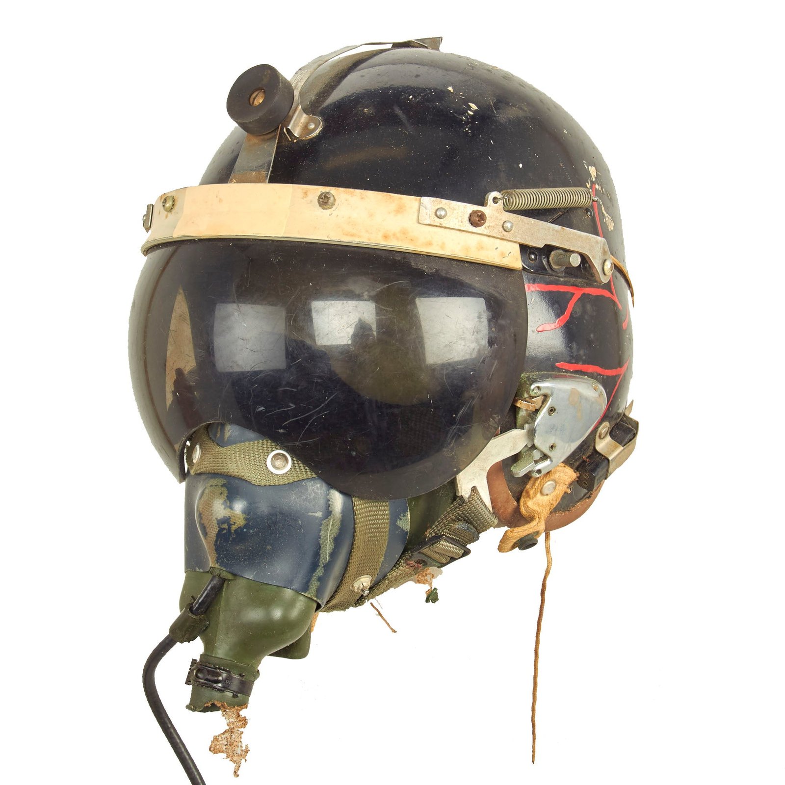 Buy Original Cold War U.S. Air Force Gentex P-4A Flying Helmet with Oxygen Mask and Bag - Dated 1959 | Original Firearms Antique For Sale